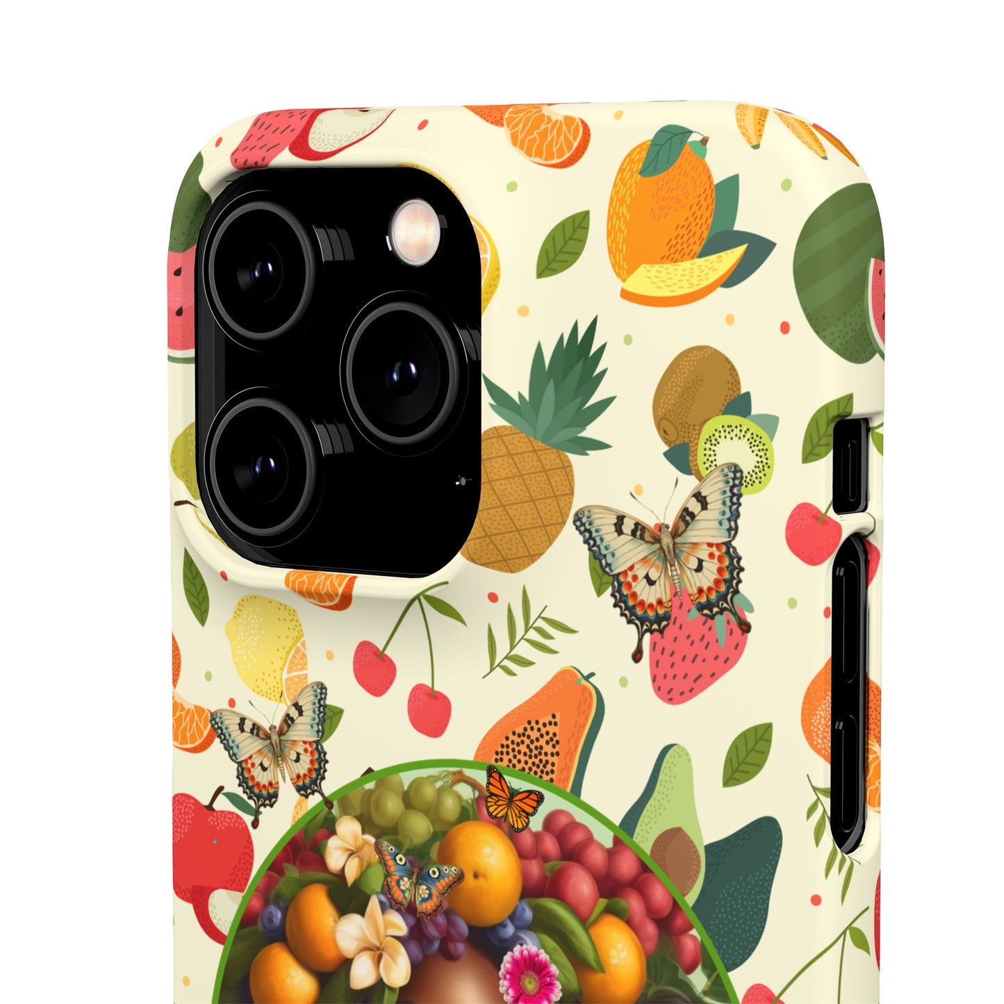 Organically Me Fruit & Veggie Queen Plant Garden Snap Phone Case with Black Woman, for iPhone and Android