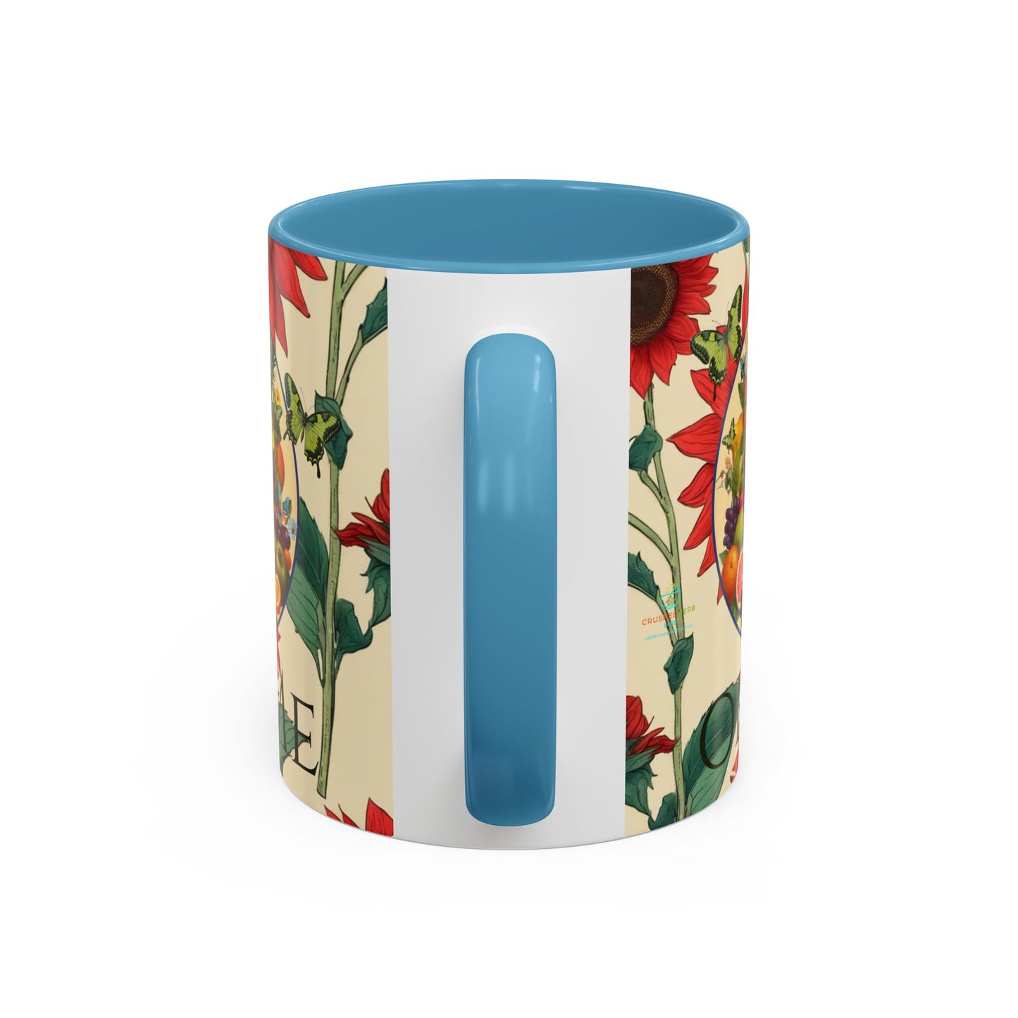 Organically Me Sunflower Red Plant Garden Vegan Ceramic Plant Mug with Black woman (11oz) 8 Color Combos
