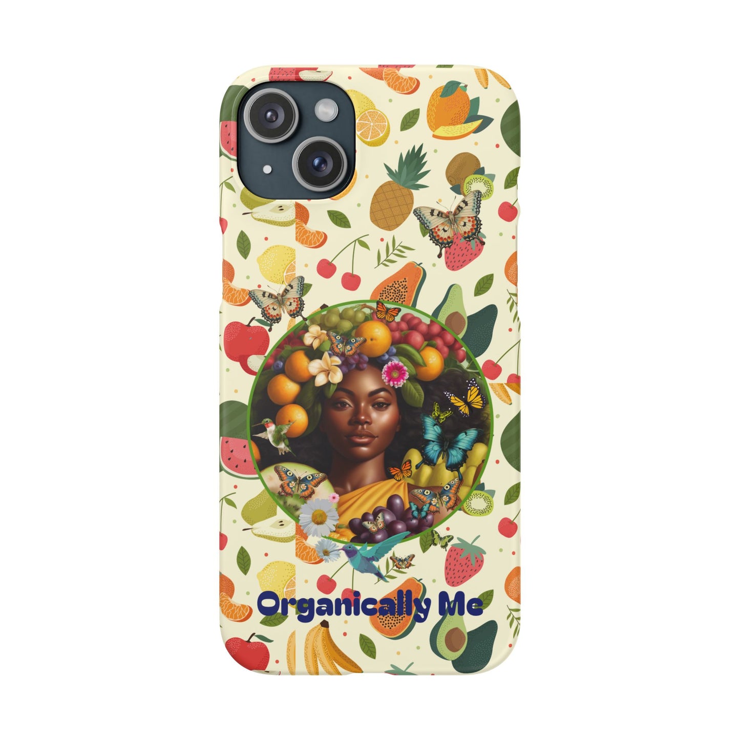 Organically Me Fruit & Veggie Queen Plant Garden Snap Phone Case with Black Woman, for iPhone and Android