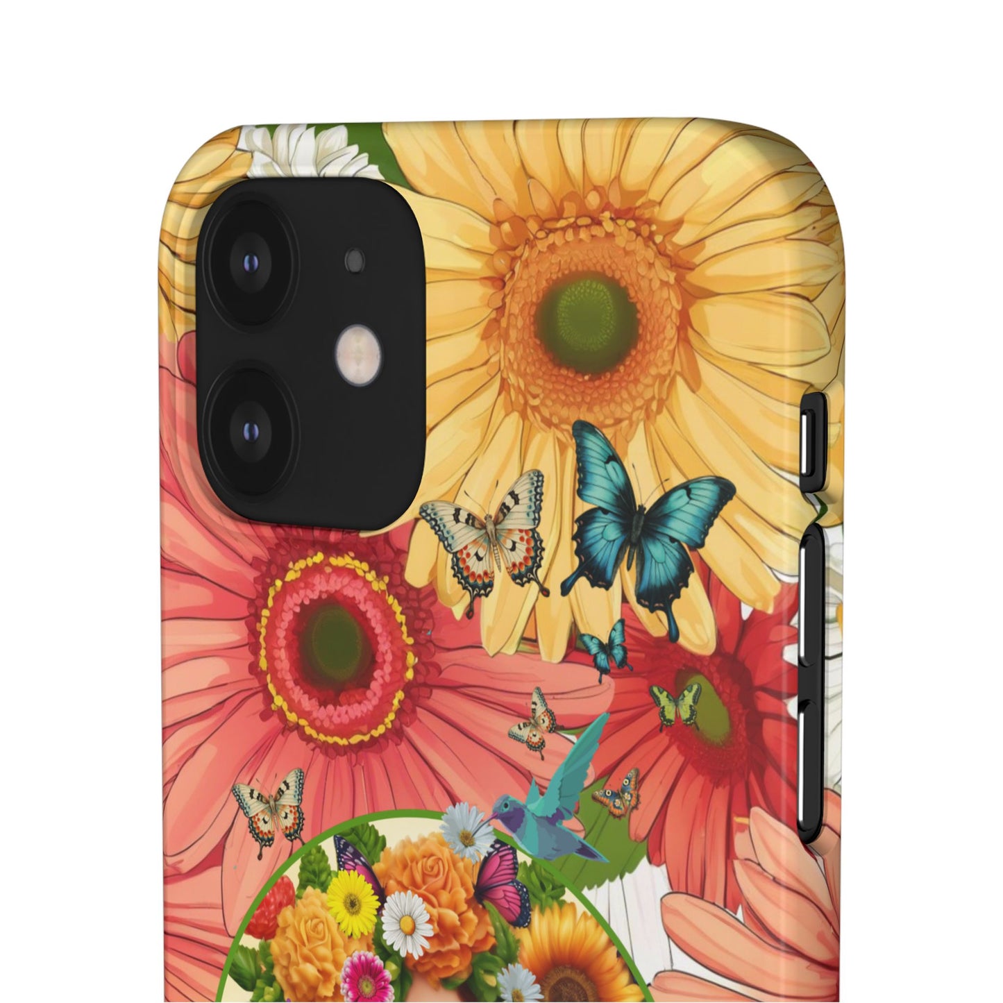 100% Organic Daisy Joy2 Plant Garden Snap Phone Case with Woman, for iPhone and Android