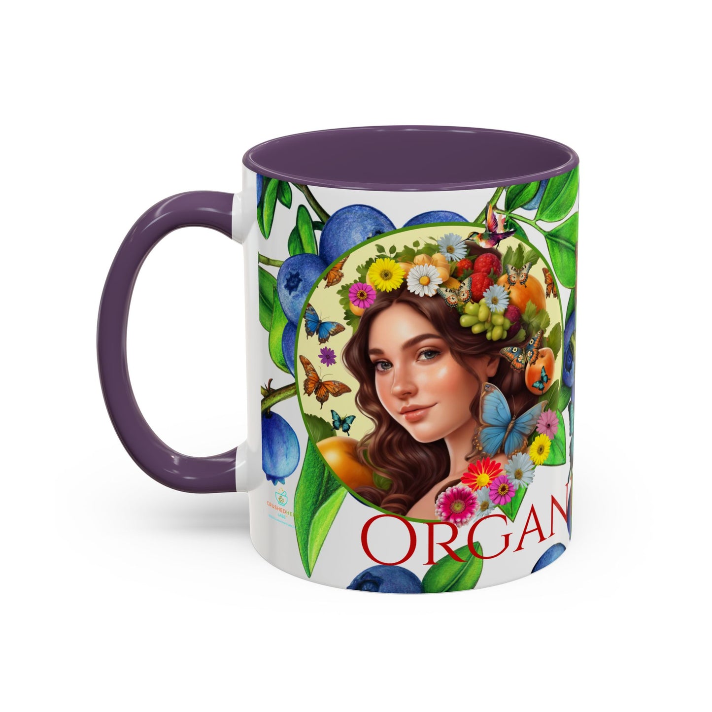 Organically Me Blueberry Bella Plant2 Garden Vegan Ceramic Plant Mug with (11oz) 8 Color Combos