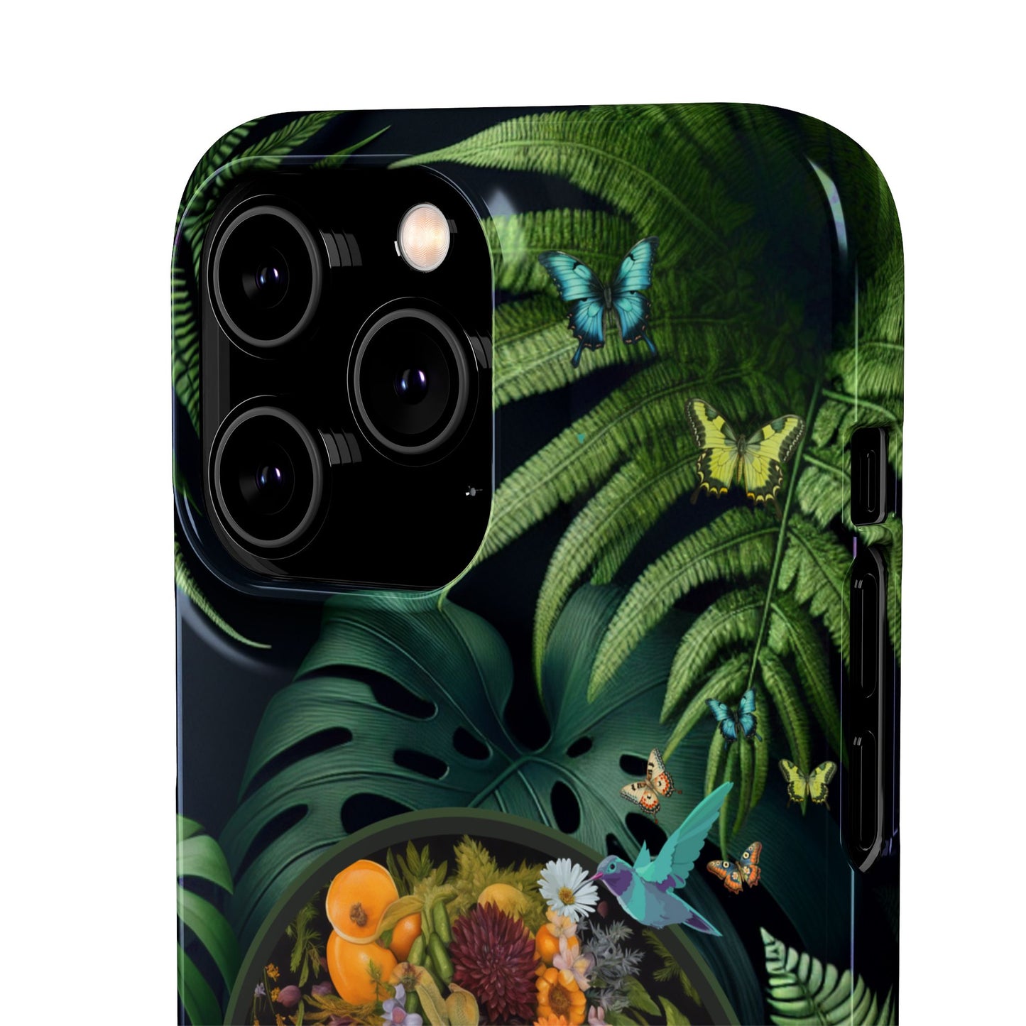 100% Organic A Fern Monstera Plant Garden Snap Phone Case with Black Woman, for iPhone and Android Models