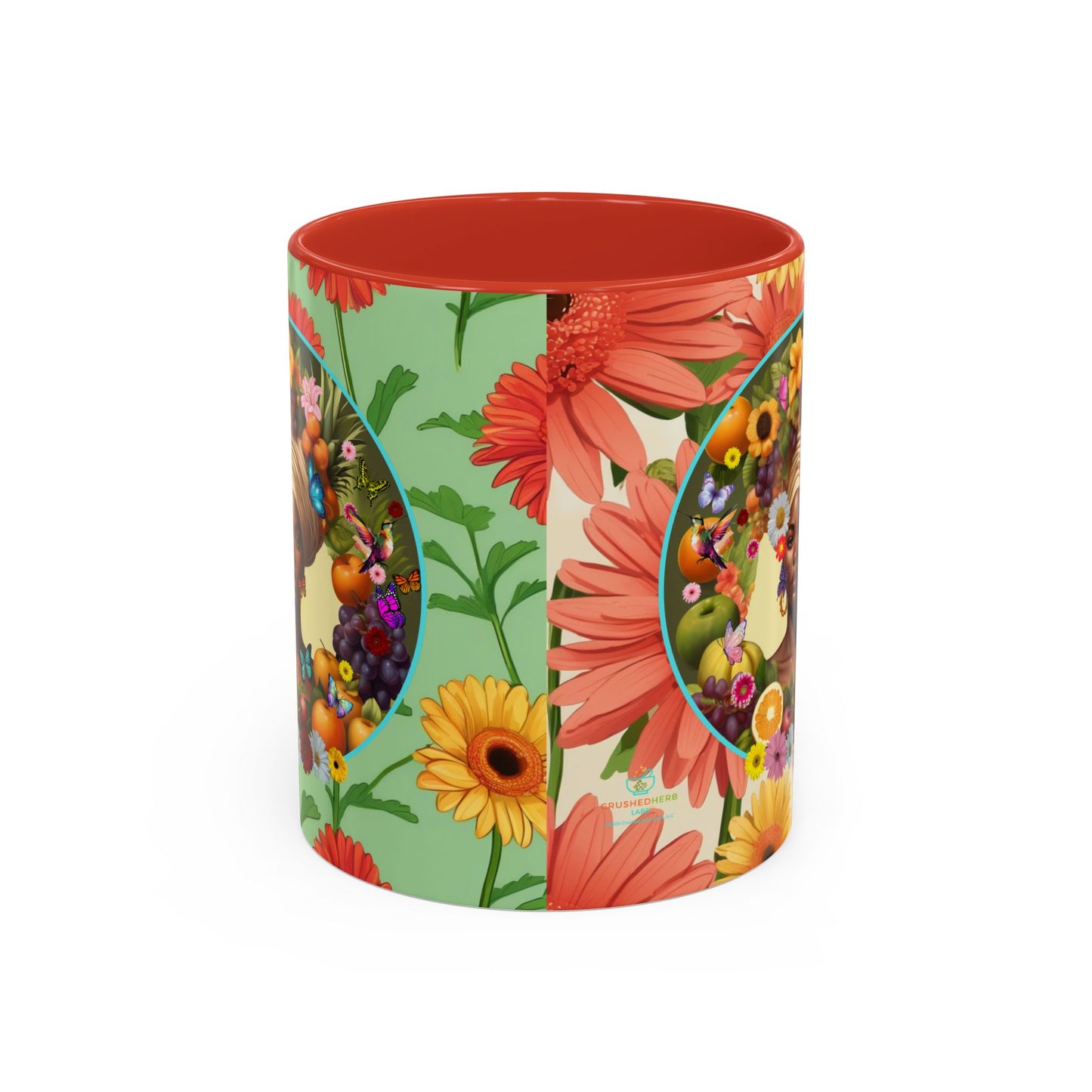 100% Organic Daisy Joy Plant Garden Vegan Ceramic Plant Mug, Black Woman Double Sided (11oz) 8 Color Combos