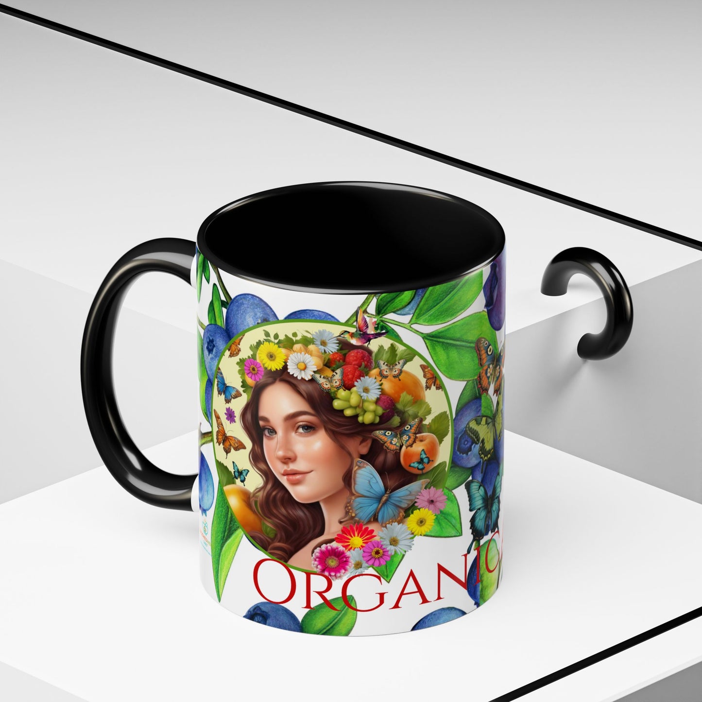 Organically Me Blueberry Bella Plant2 Garden Vegan Ceramic Plant Mug with (11oz) 8 Color Combos