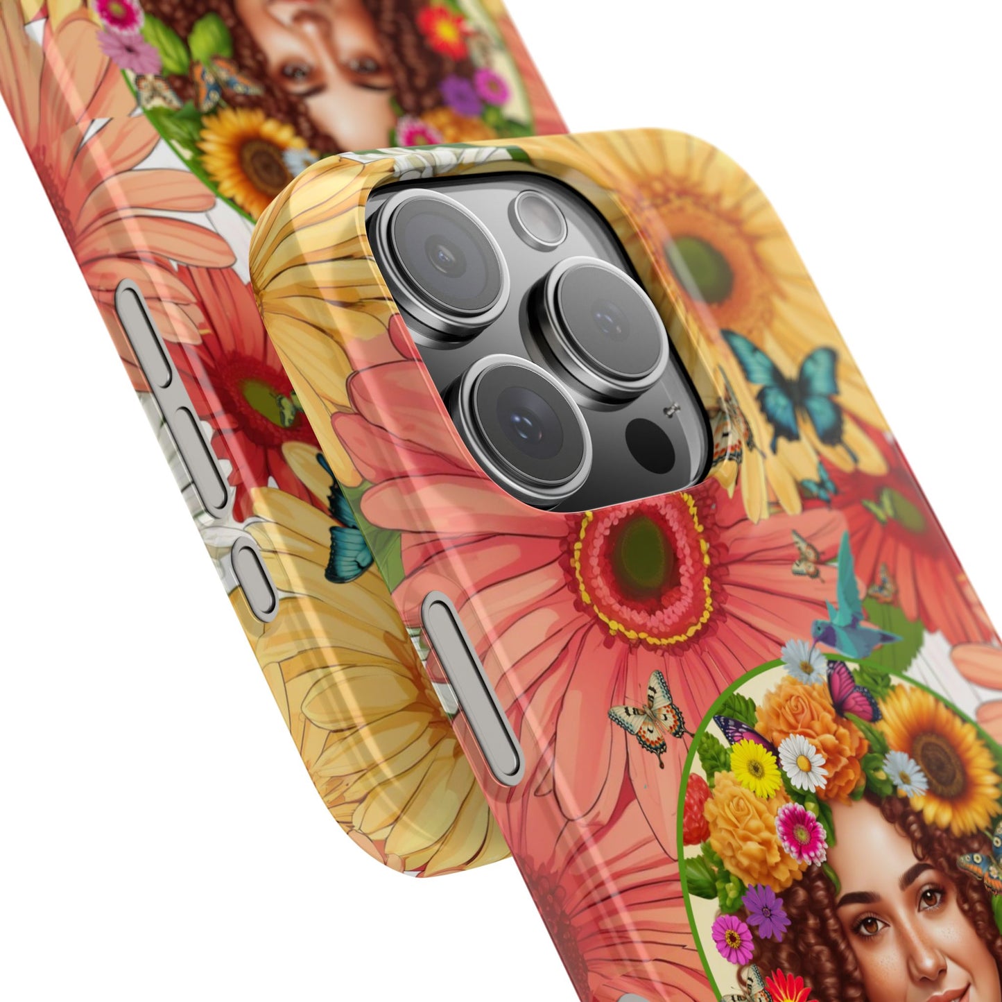 100% Organic Daisy Joy2 Plant Garden Snap Phone Case with Woman, for iPhone and Android