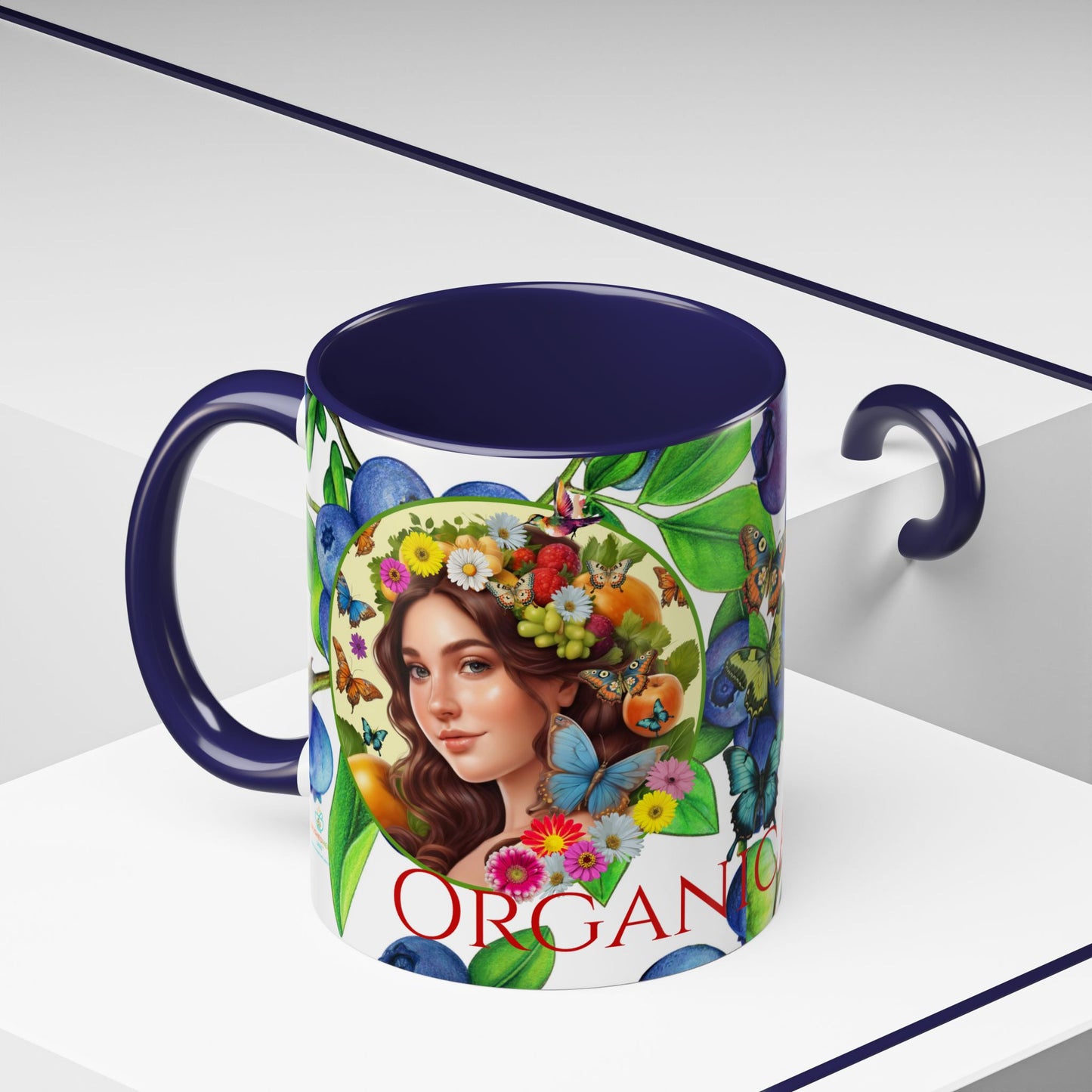 Organically Me Blueberry Bella Plant2 Garden Vegan Ceramic Plant Mug with (11oz) 8 Color Combos
