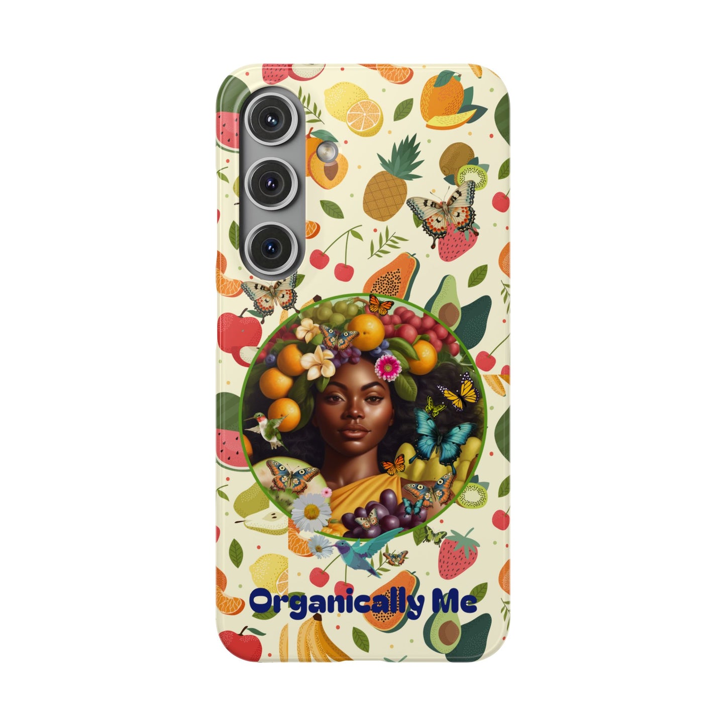 Organically Me Fruit & Veggie Queen Plant Garden Snap Phone Case with Black Woman, for iPhone and Android