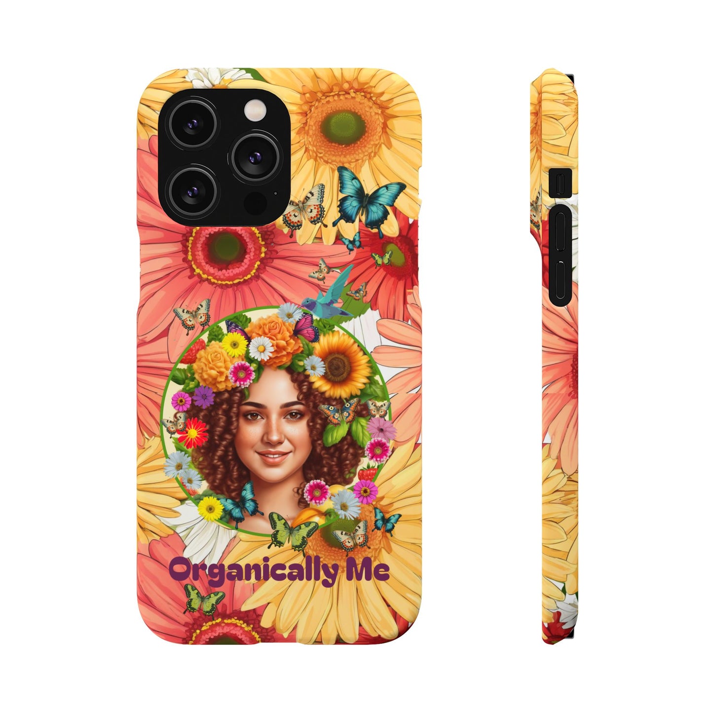 100% Organic Daisy Joy2 Plant Garden Snap Phone Case with Woman, for iPhone and Android