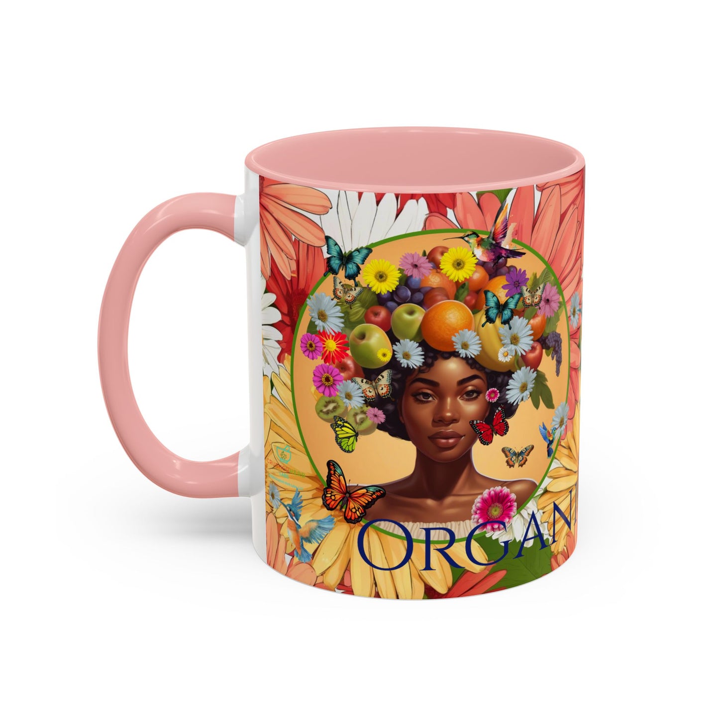 Organically Me Gerber Joy3 Plant Garden Vegan Ceramic Plant Mug with Woman (11oz) 8 Color Combos