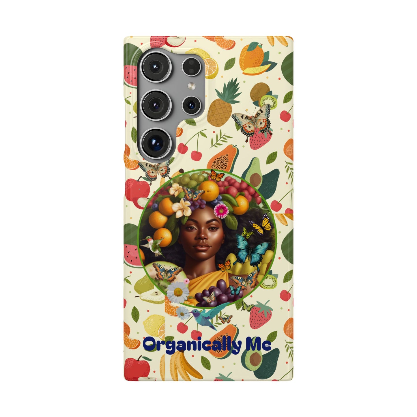 Organically Me Fruit & Veggie Queen Plant Garden Snap Phone Case with Black Woman, for iPhone and Android