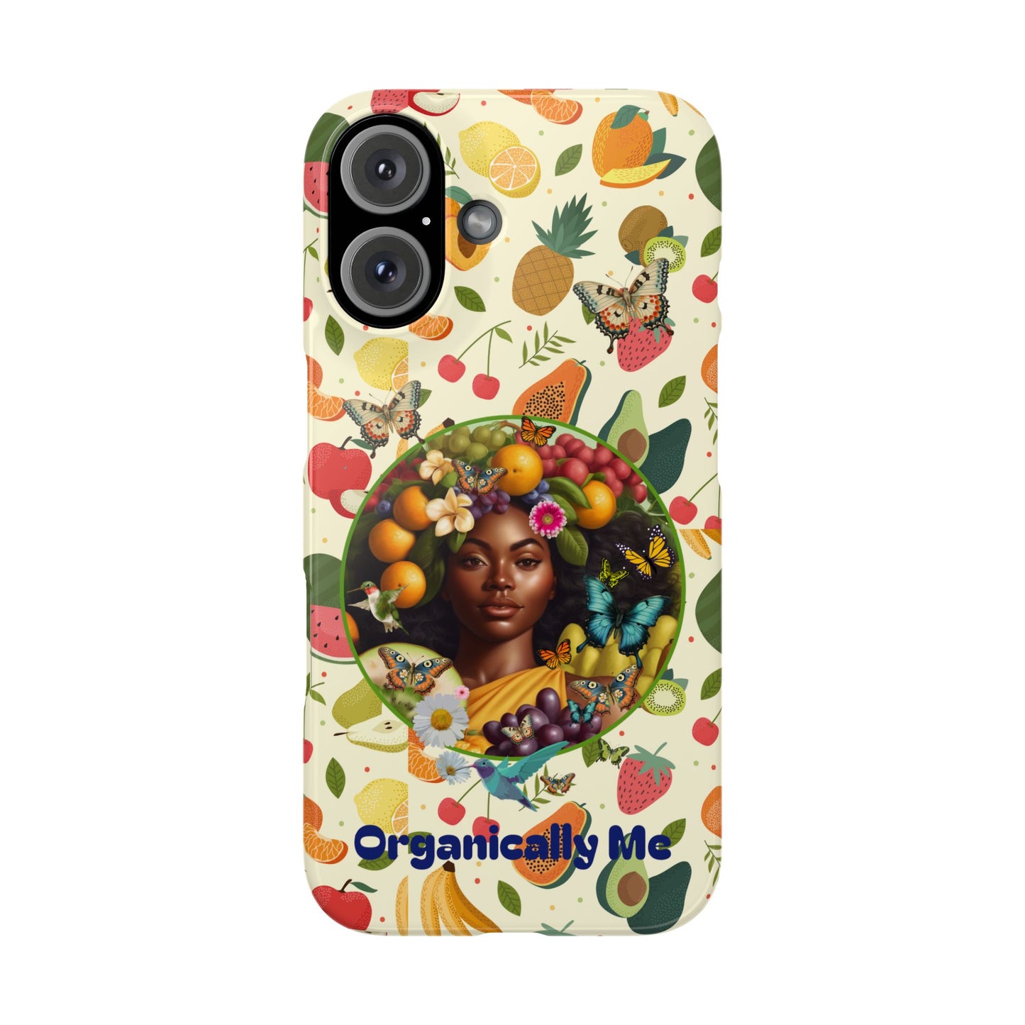 Organically Me Fruit & Veggie Queen Plant Garden Snap Phone Case with Black Woman, for iPhone and Android