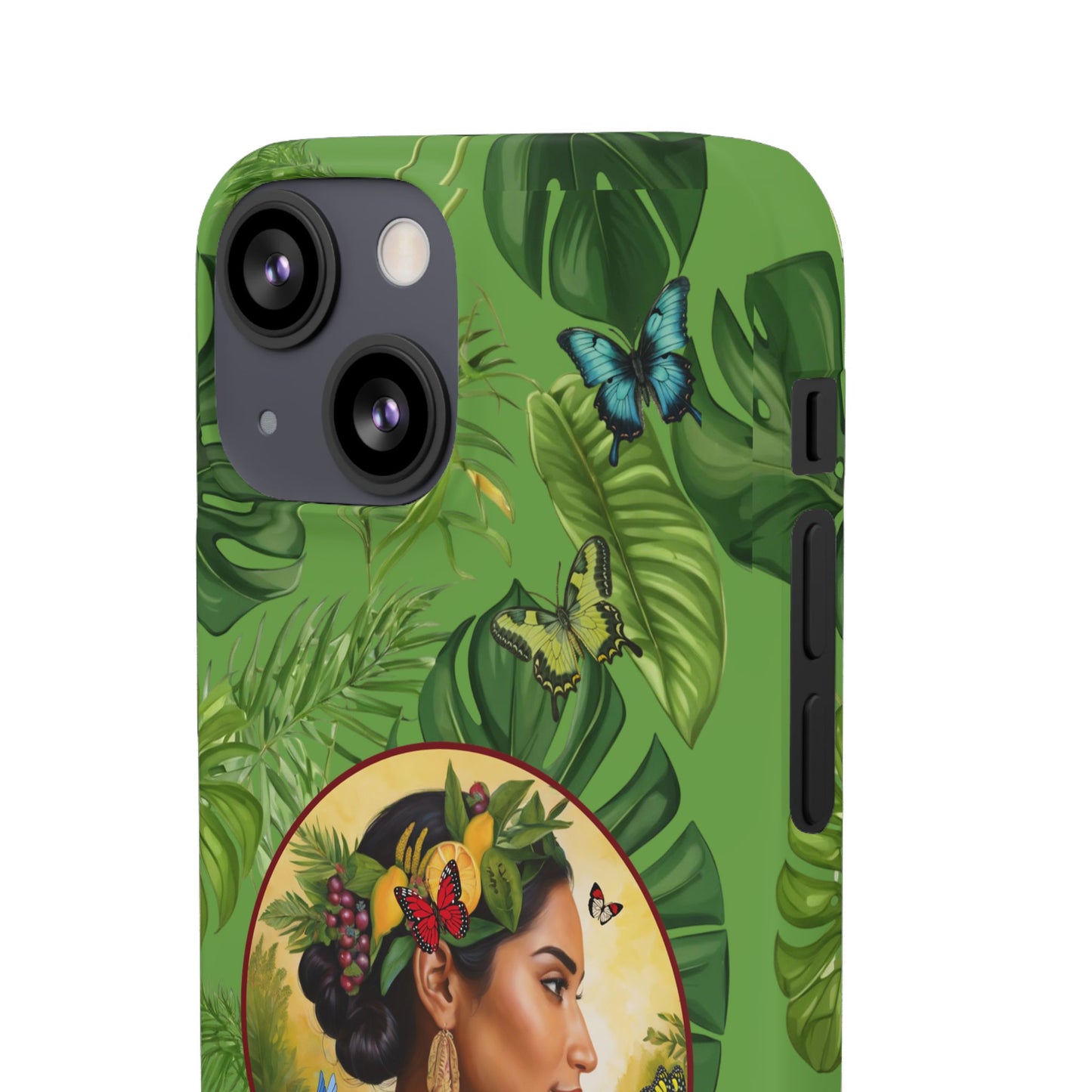 Organically Me A Monstera Butterfly Garden Snap Phone Case with Woman, Veggie Chic for Androids and iPhone models