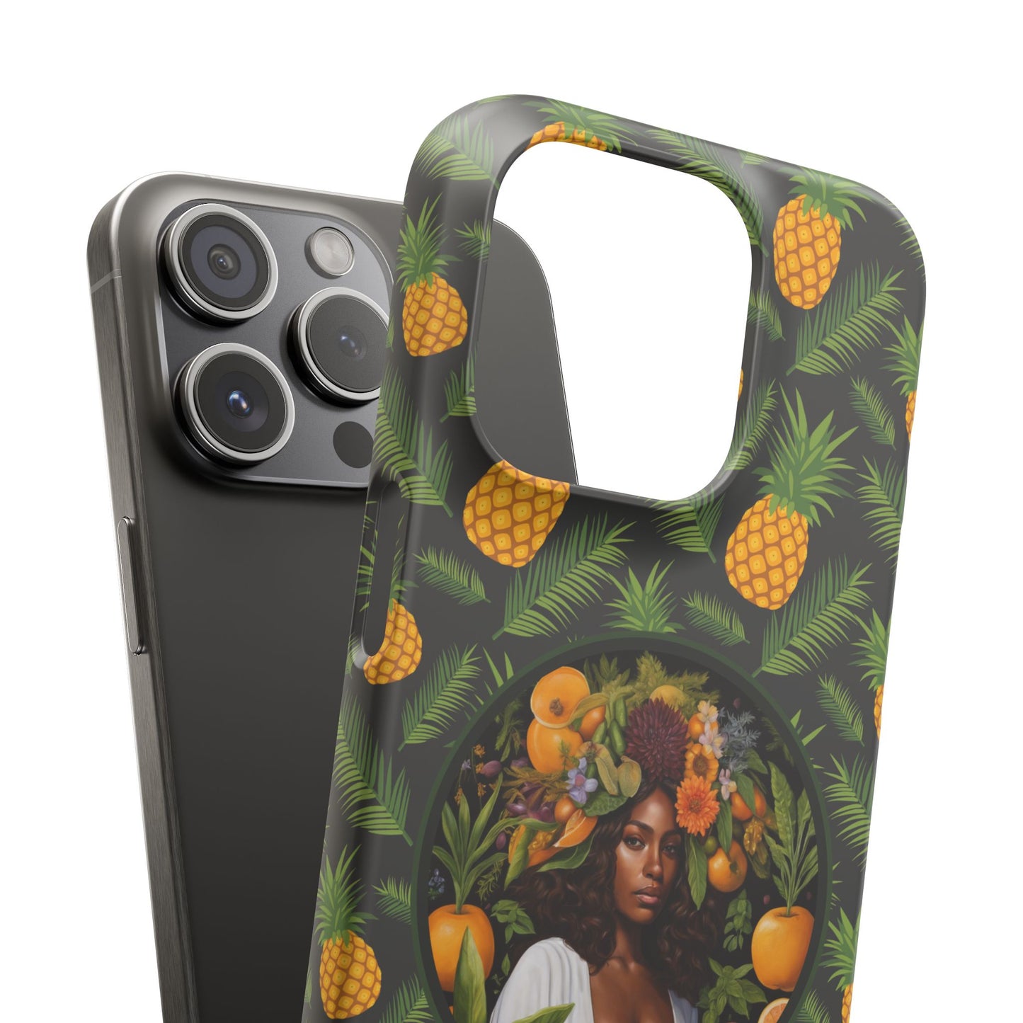 Organically Me A Pineapple Plant Garden Snap Case with Black Woman