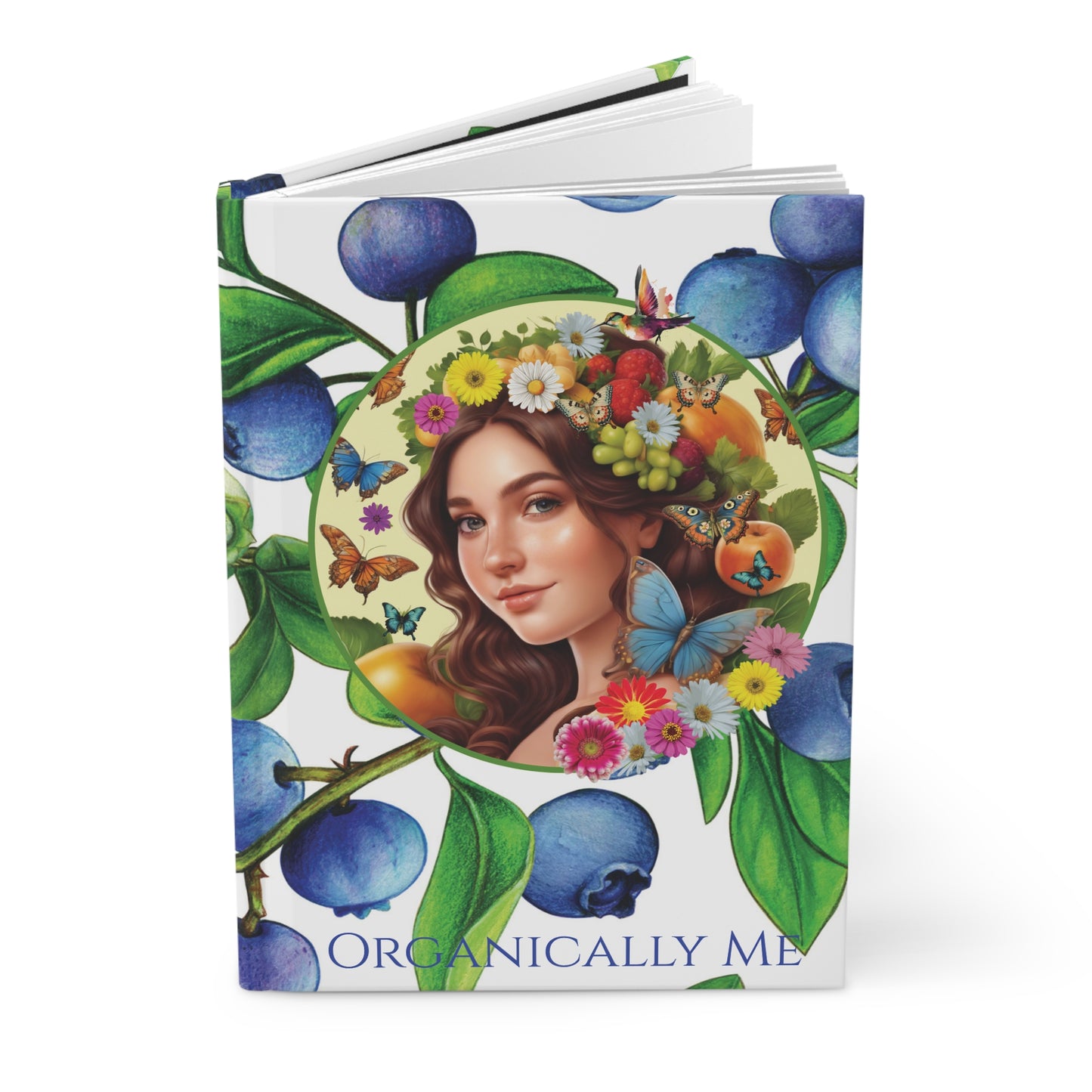 Organically Me Blueberry Plant2 Garden & Vegan Hardcover Journal, Matte 150 pages
