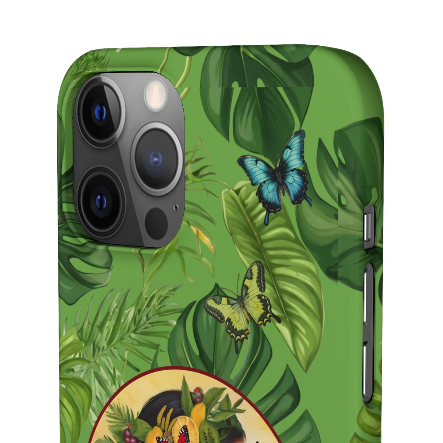 Organically Me A Monstera Butterfly Garden Snap Phone Case with Woman, Veggie Chic for Androids and iPhone models