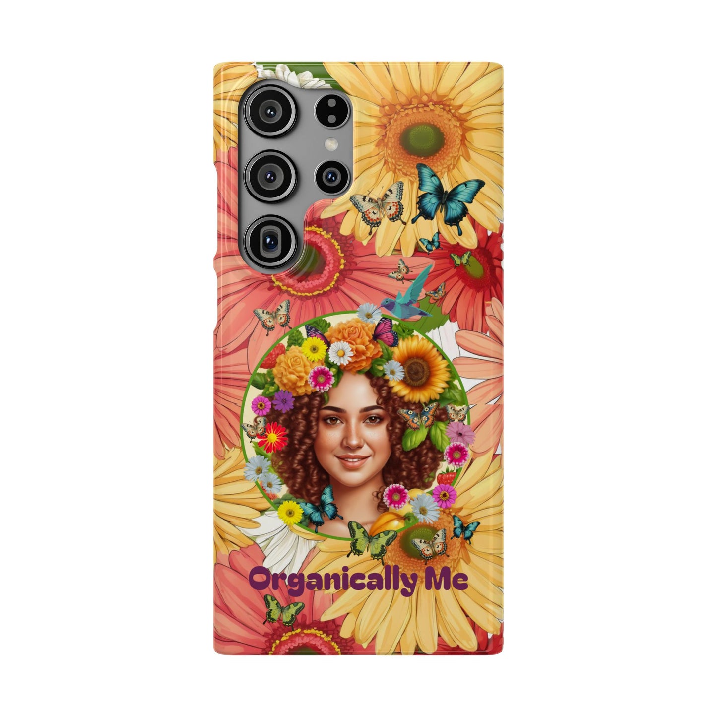 100% Organic Daisy Joy2 Plant Garden Snap Phone Case with Woman, for iPhone and Android