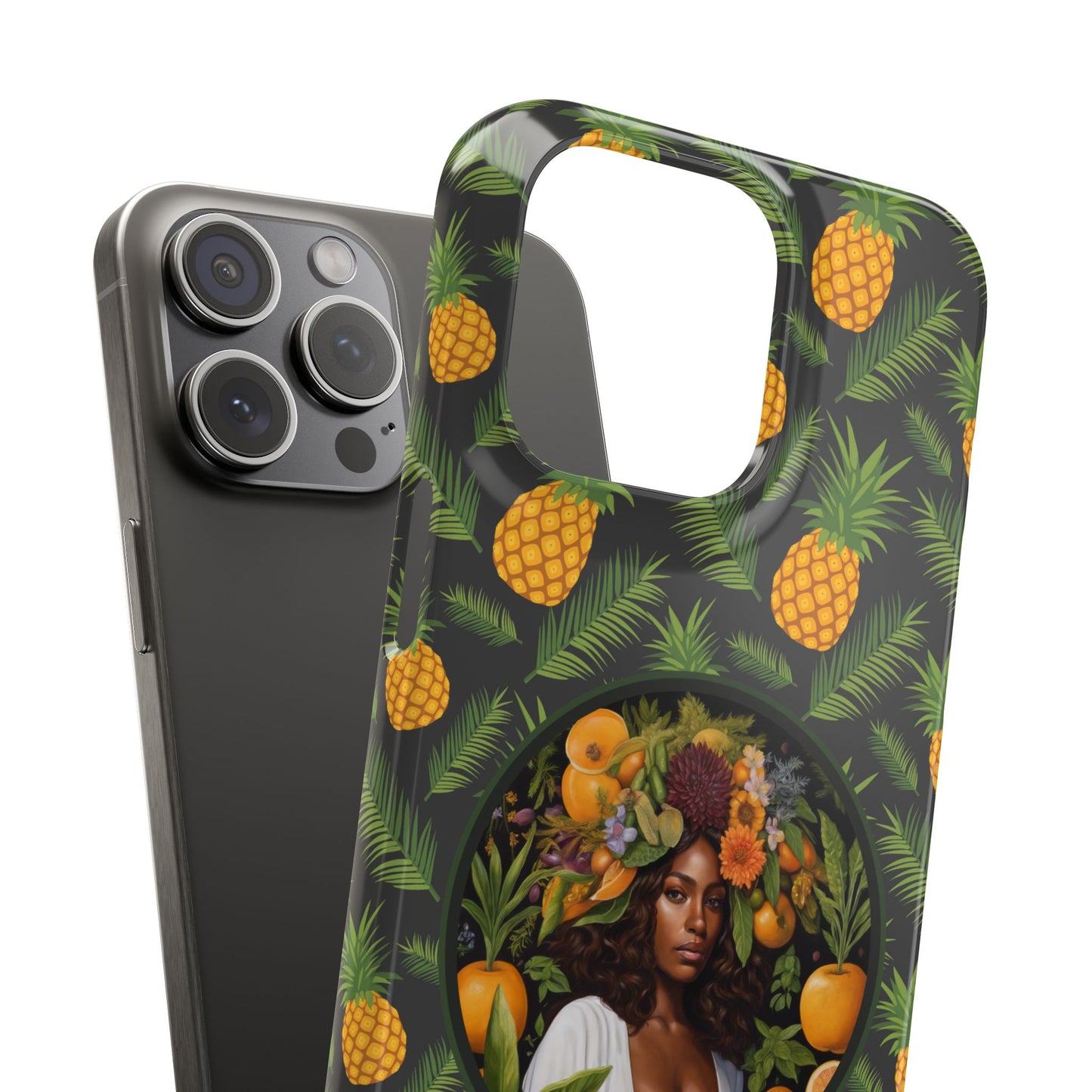 Organically Me A Pineapple Plant Garden Snap Case with Black Woman