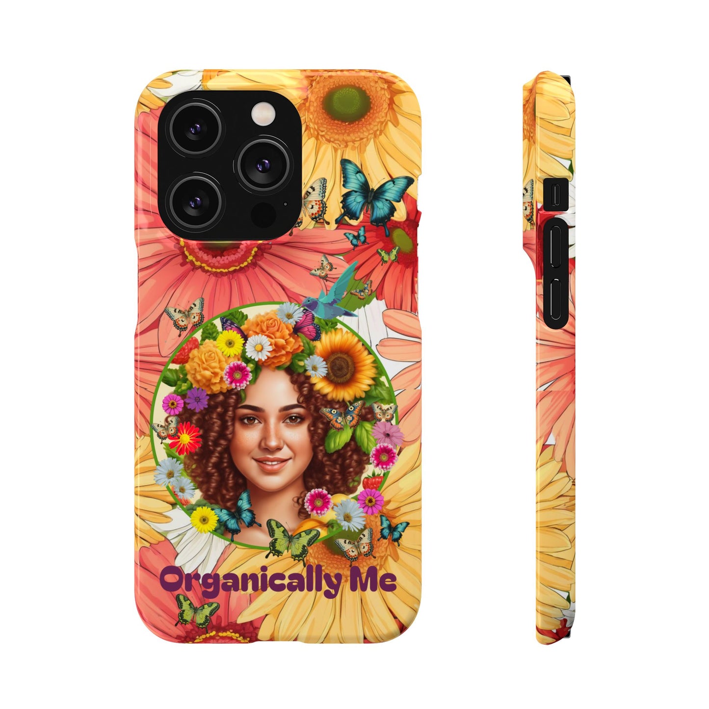100% Organic Daisy Joy2 Plant Garden Snap Phone Case with Woman, for iPhone and Android