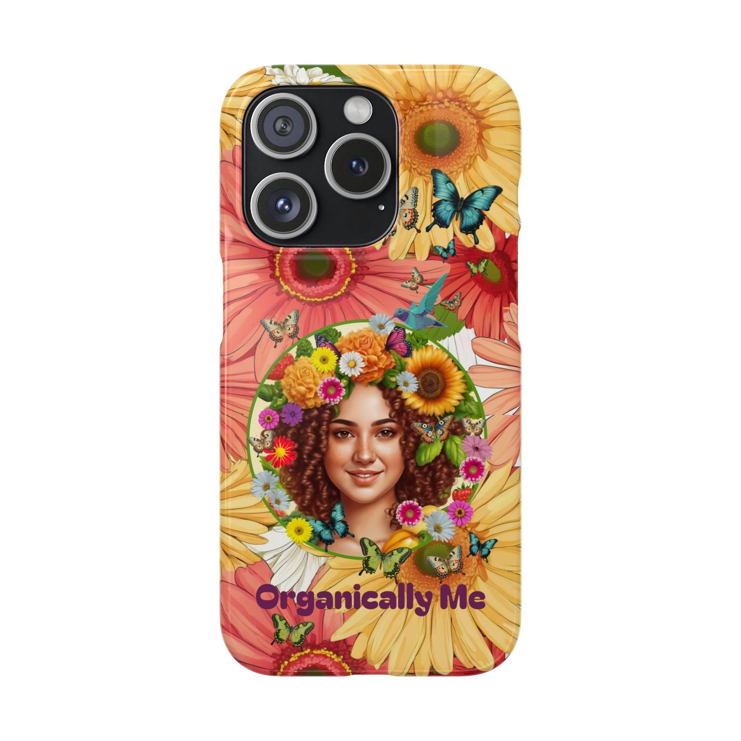 100% Organic Daisy Joy2 Plant Garden Snap Phone Case with Woman, for iPhone and Android