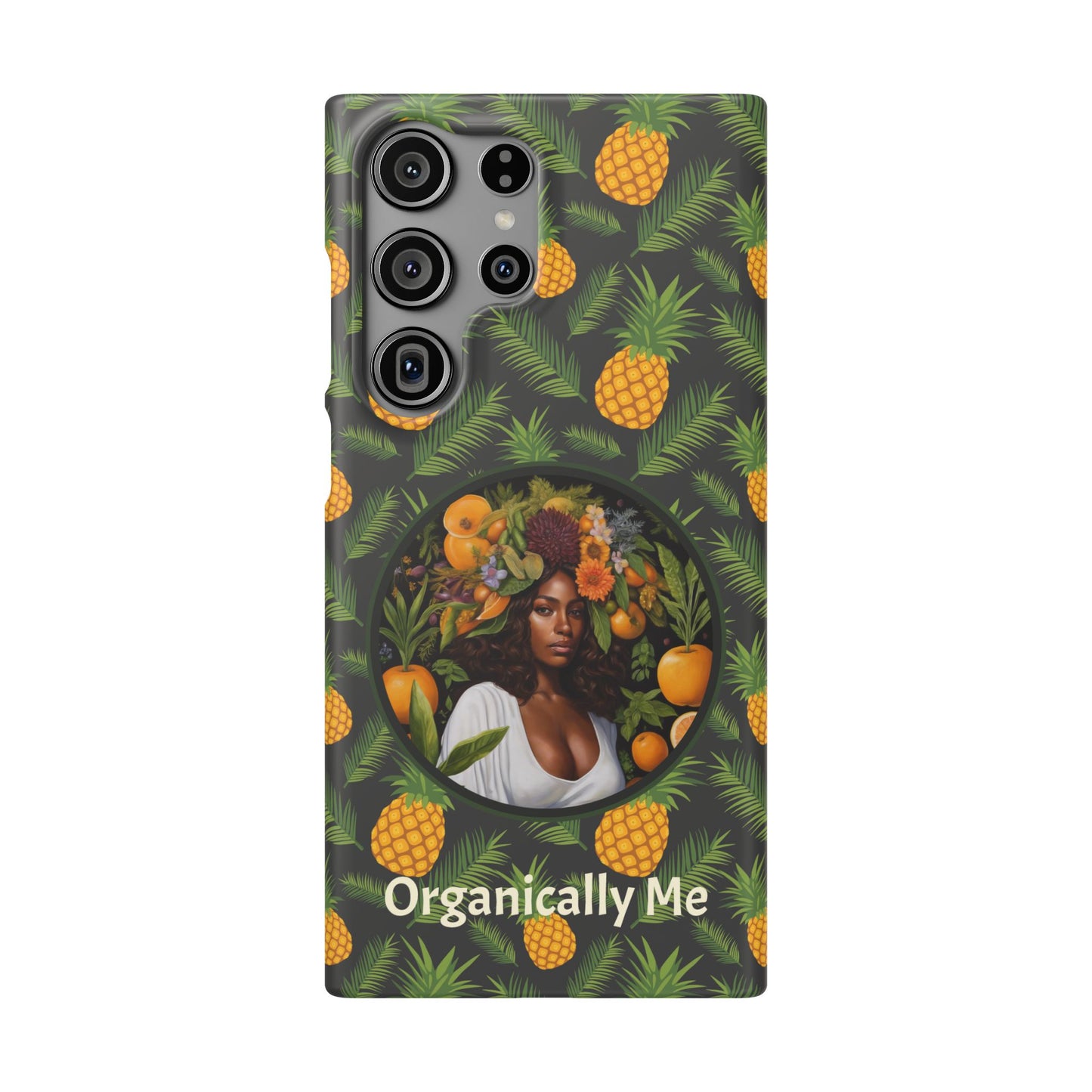 Organically Me A Pineapple Plant Garden Snap Case with Black Woman