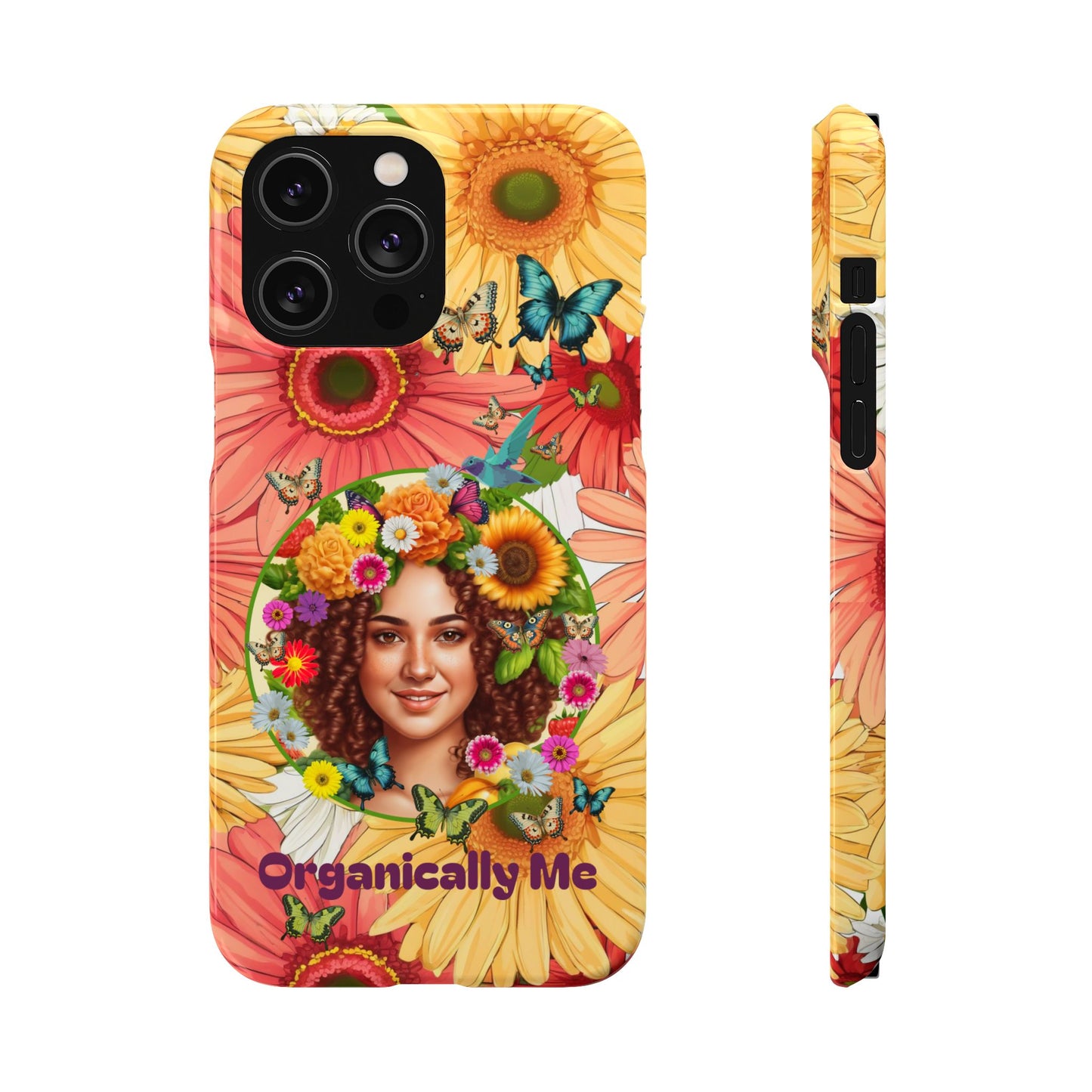 100% Organic Daisy Joy2 Plant Garden Snap Phone Case with Woman, for iPhone and Android