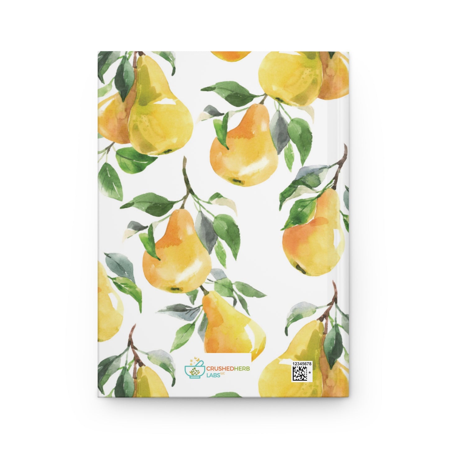 Organically Me Yellow Pear Plant, Garden & Vegan Hardcover Journal, Matte 150 pages, Black women