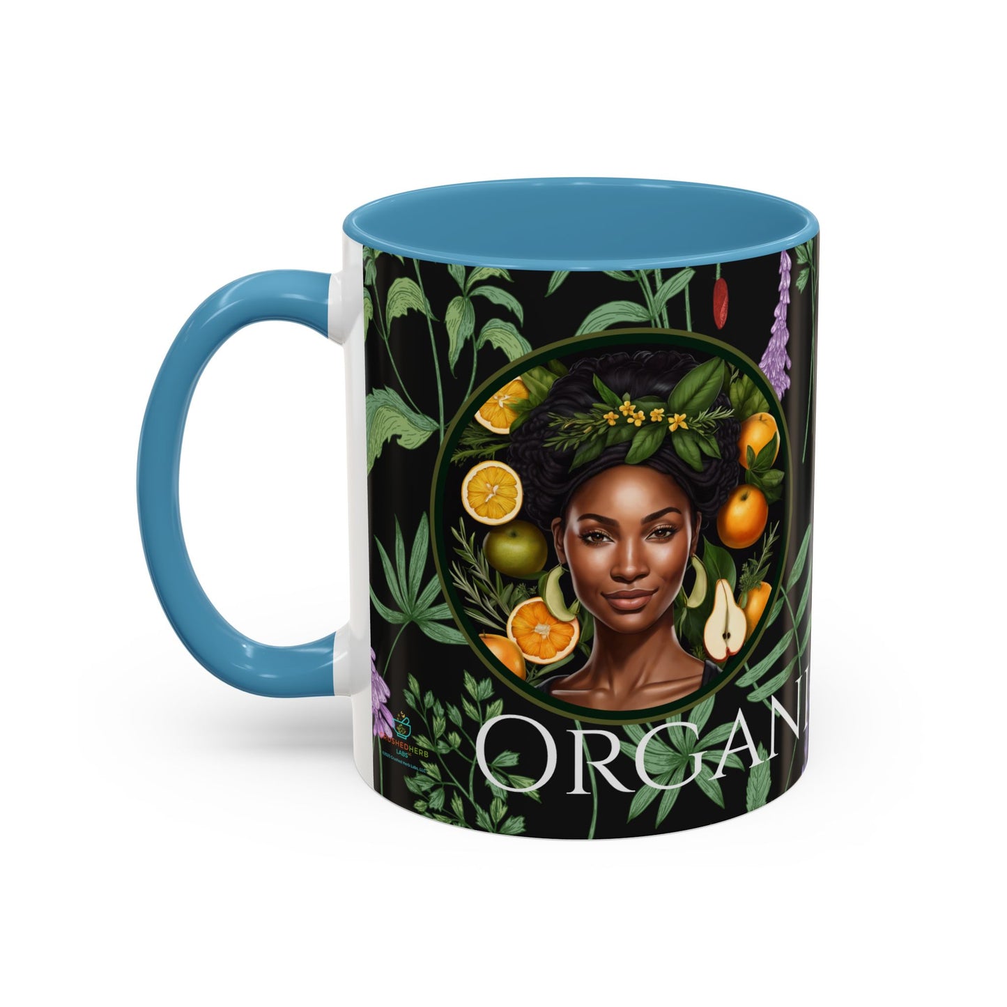 Organically Me A Pineapple Plant Garden Vegan Ceramic Plant Mug with Black woman (11oz)