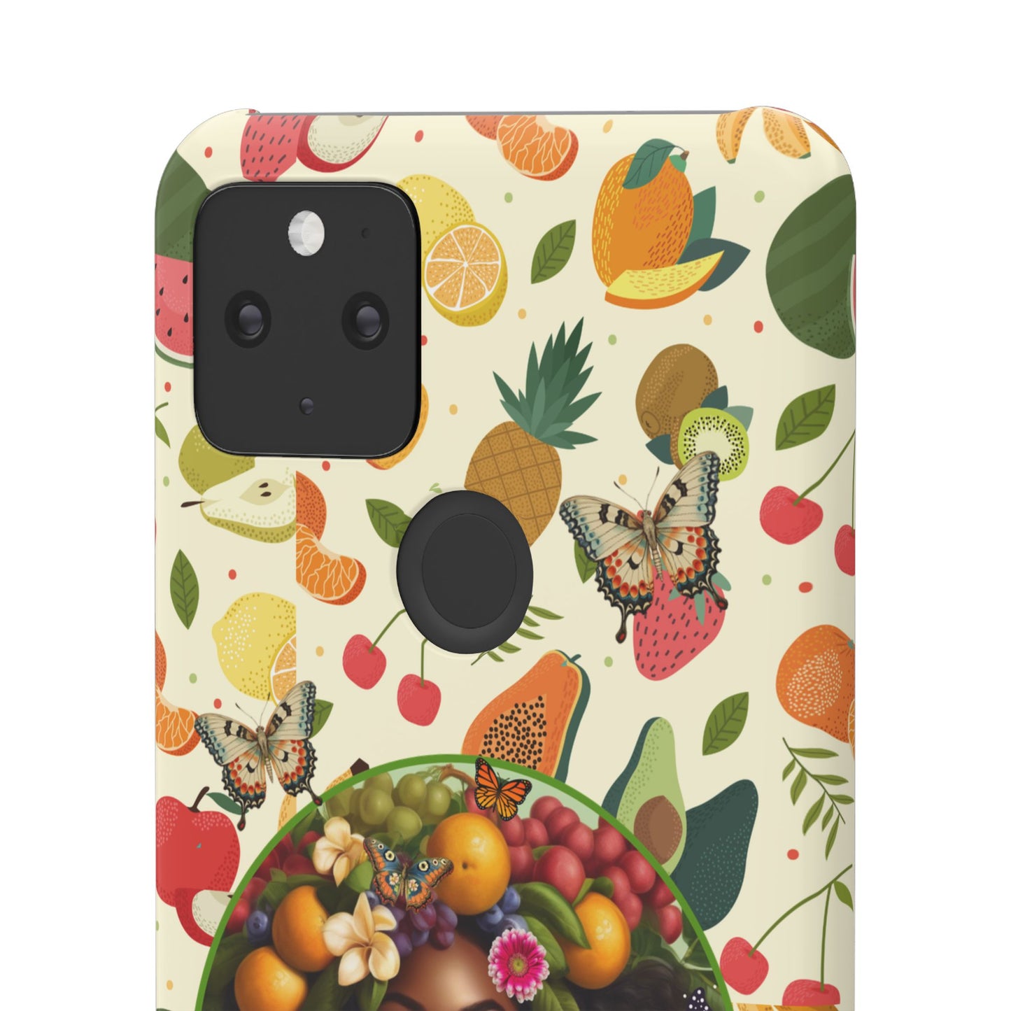 Organically Me Fruit & Veggie Queen Plant Garden Snap Phone Case with Black Woman, for iPhone and Android