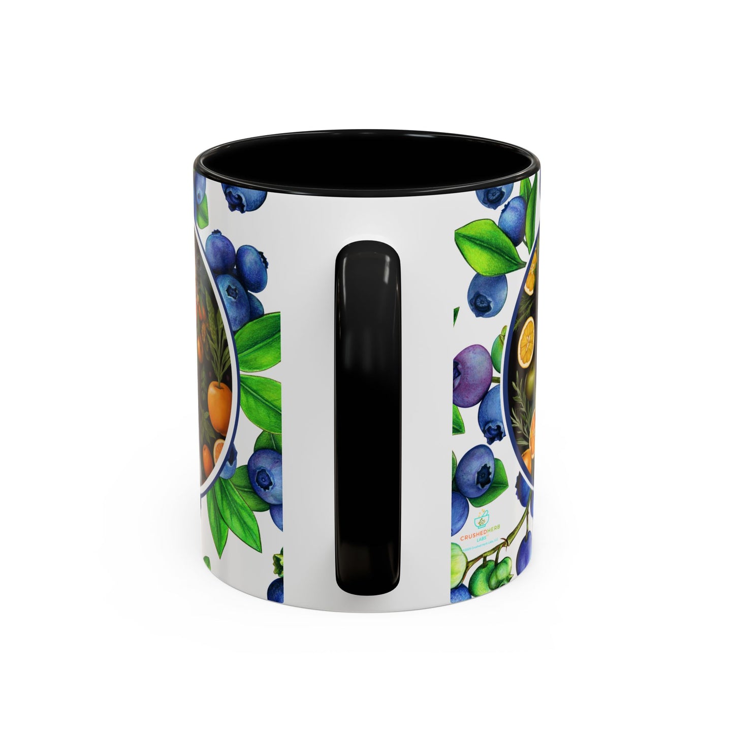 Organically Me Blueberry Plant Garden Vegan Ceramic Plant Mug with Black woman (11oz) 8 Color Combos