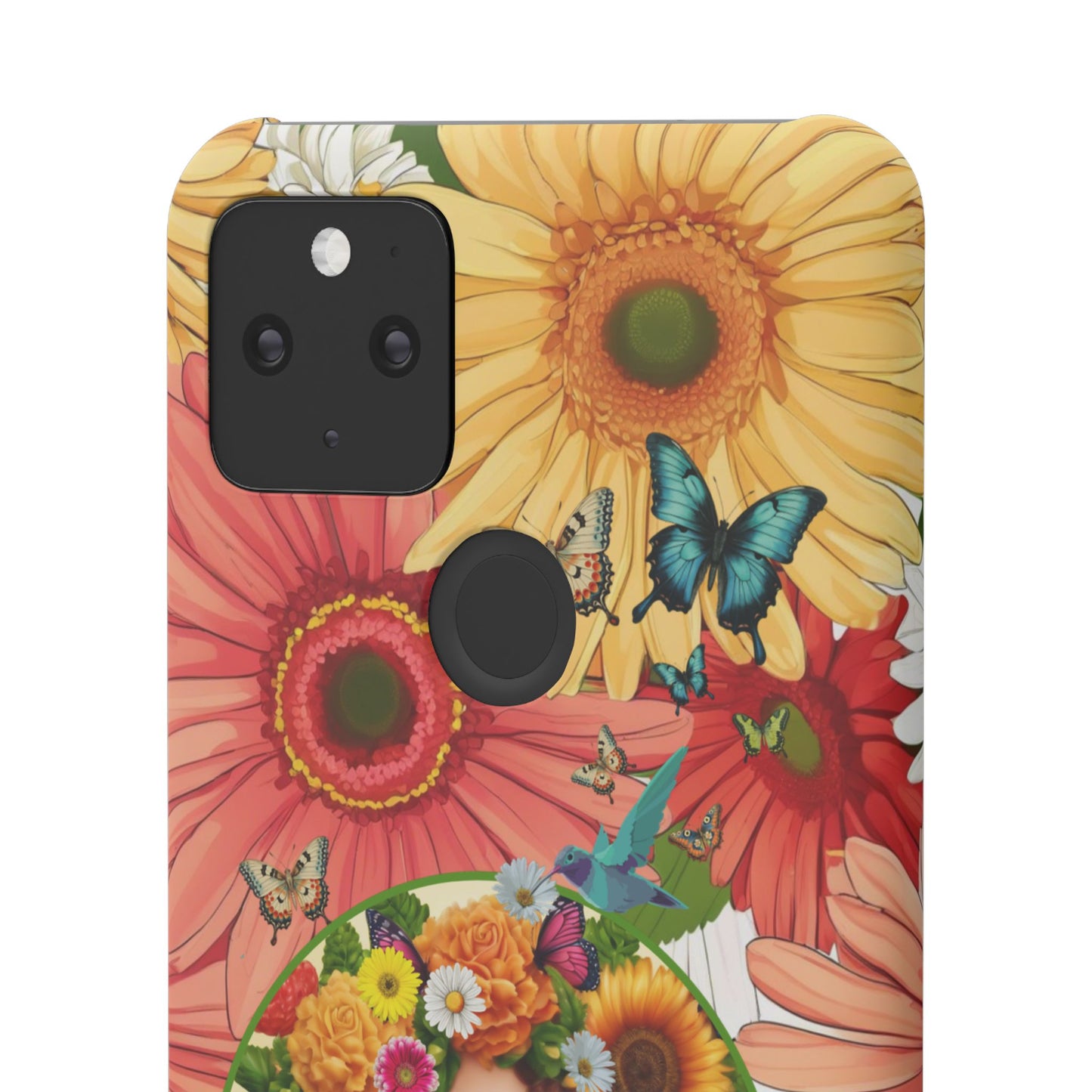 100% Organic Daisy Joy2 Plant Garden Snap Phone Case with Woman, for iPhone and Android