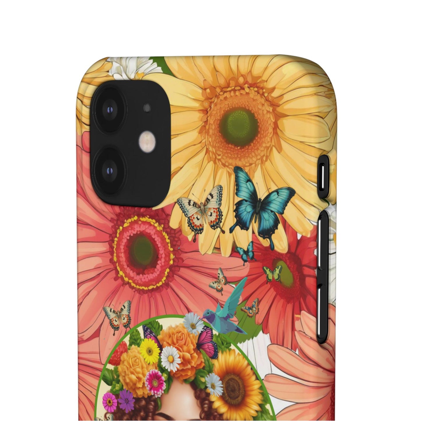 100% Organic Daisy Joy2 Plant Garden Snap Phone Case with Woman, for iPhone and Android