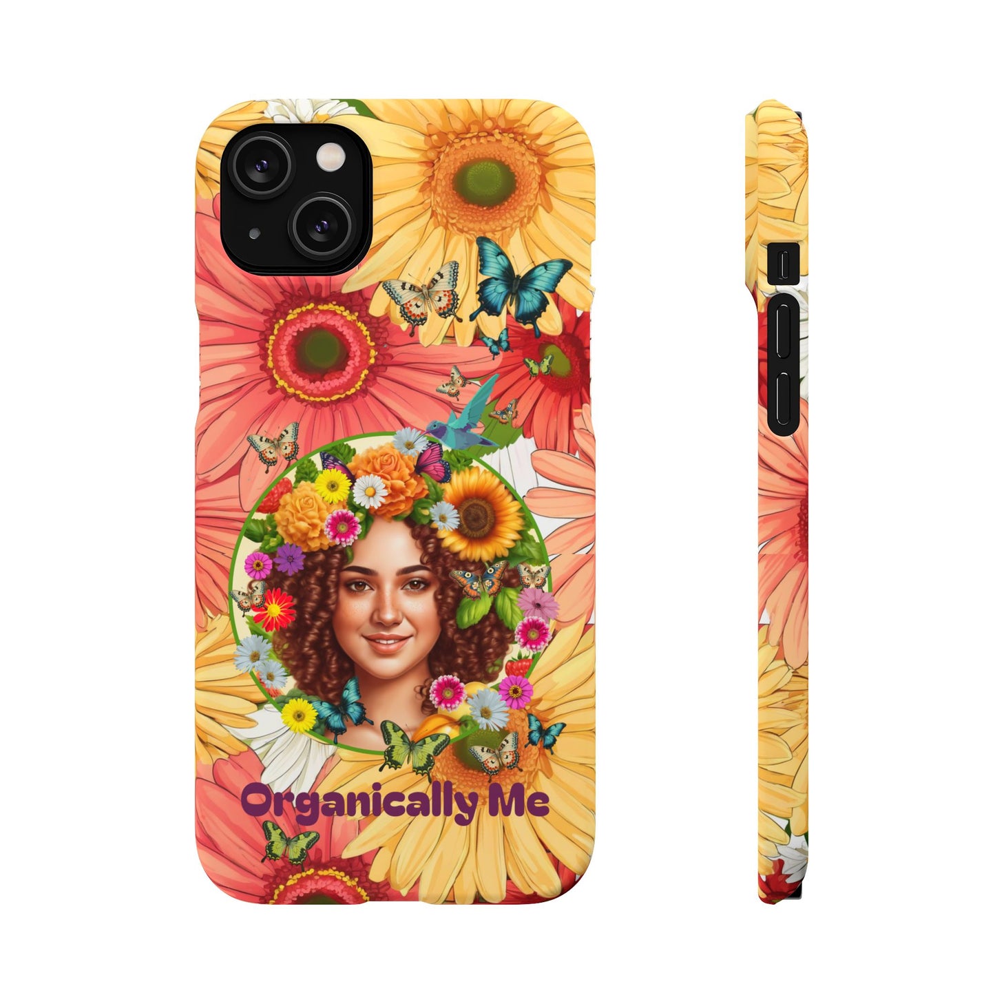 100% Organic Daisy Joy2 Plant Garden Snap Phone Case with Woman, for iPhone and Android