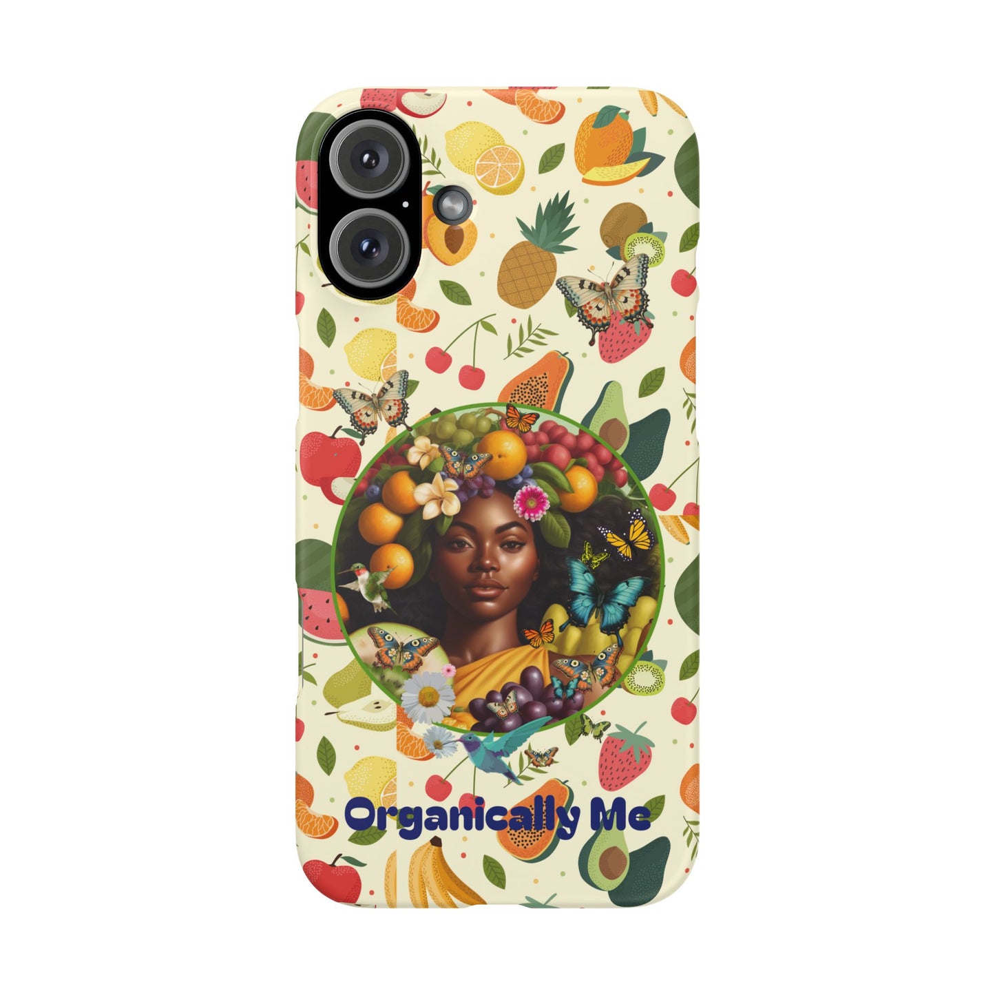 Organically Me Fruit & Veggie Queen Plant Garden Snap Phone Case with Black Woman, for iPhone and Android