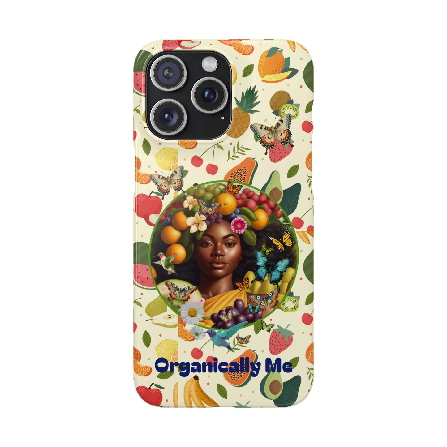 Organically Me Fruit & Veggie Queen Plant Garden Snap Phone Case with Black Woman, for iPhone and Android