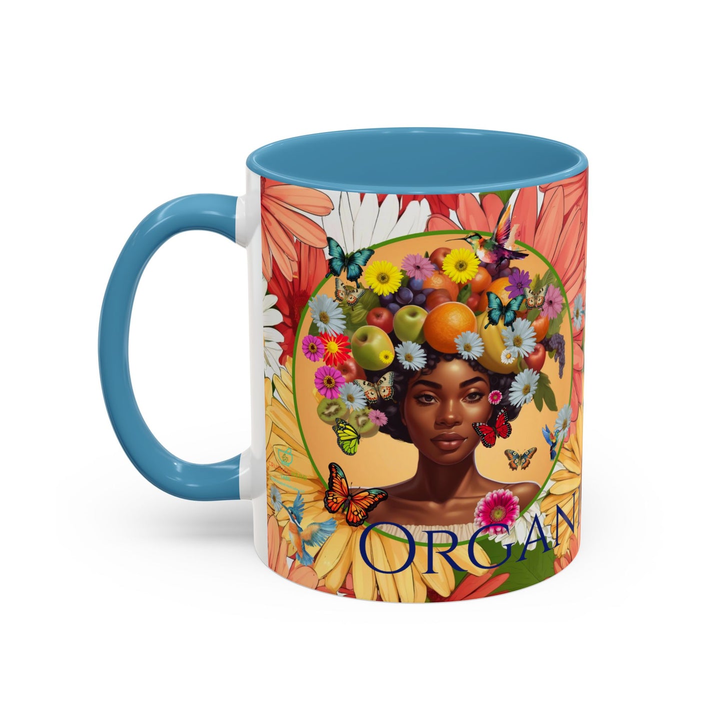 Organically Me Gerber Joy3 Plant Garden Vegan Ceramic Plant Mug with Woman (11oz) 8 Color Combos