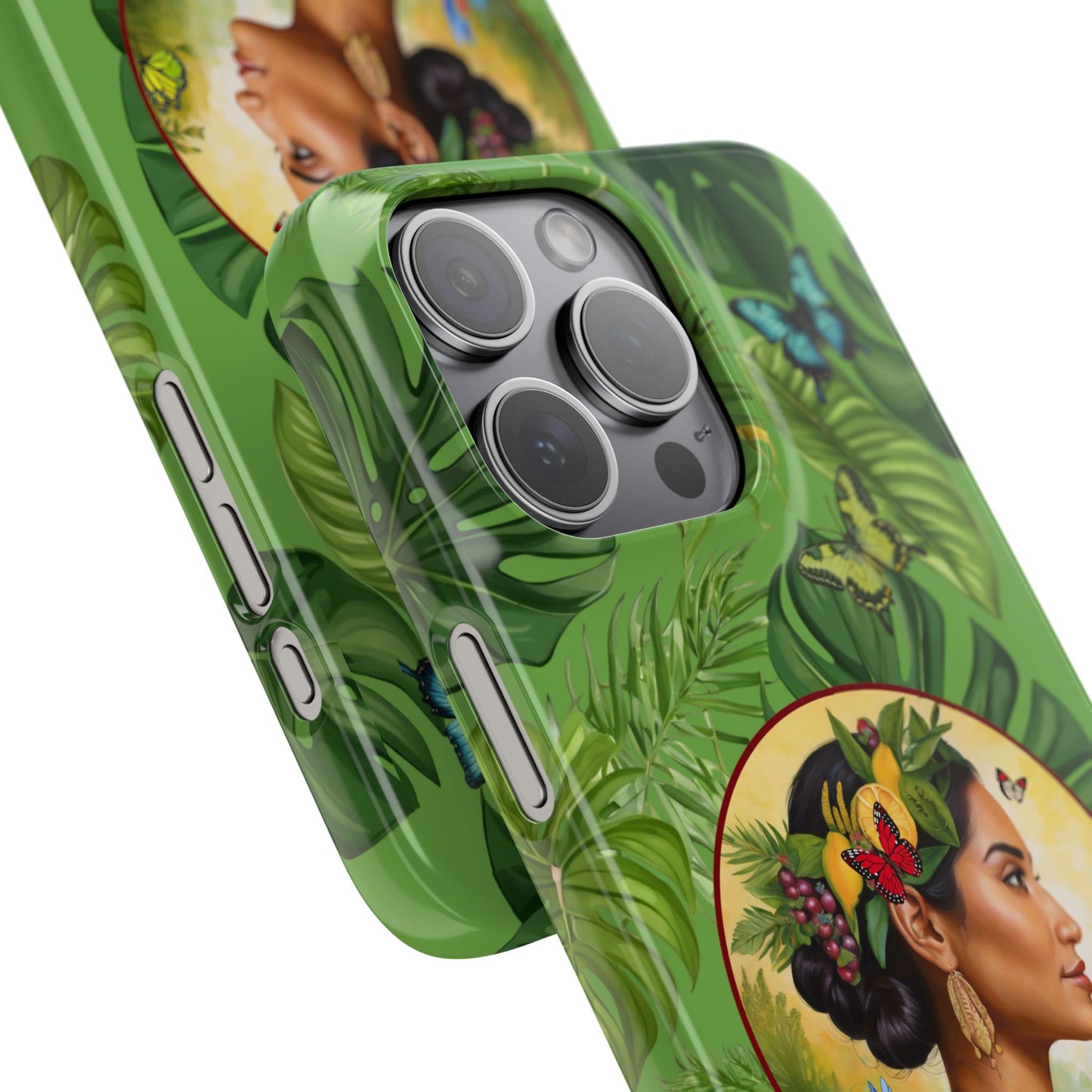 Organically Me A Monstera Butterfly Garden Snap Phone Case with Woman, Veggie Chic for Androids and iPhone models