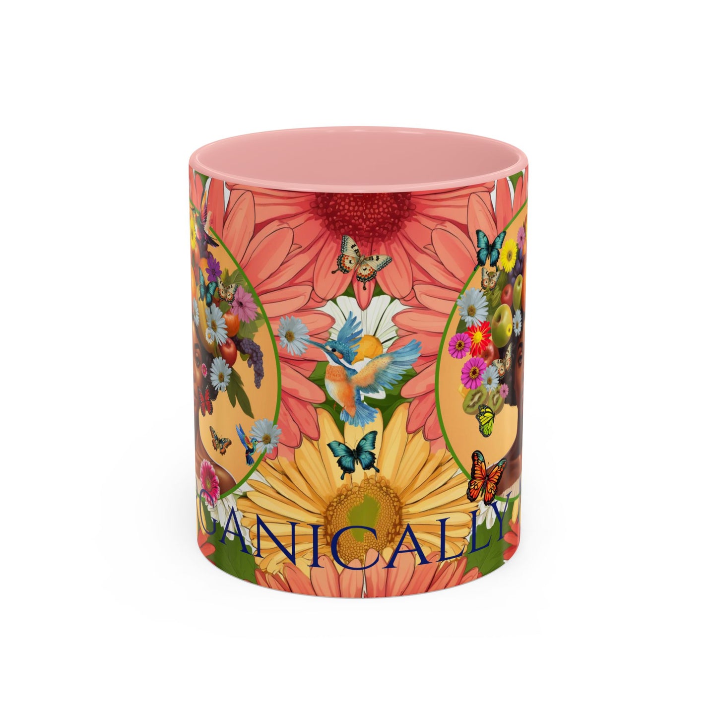 Organically Me Gerber Joy3 Plant Garden Vegan Ceramic Plant Mug with Woman (11oz) 8 Color Combos