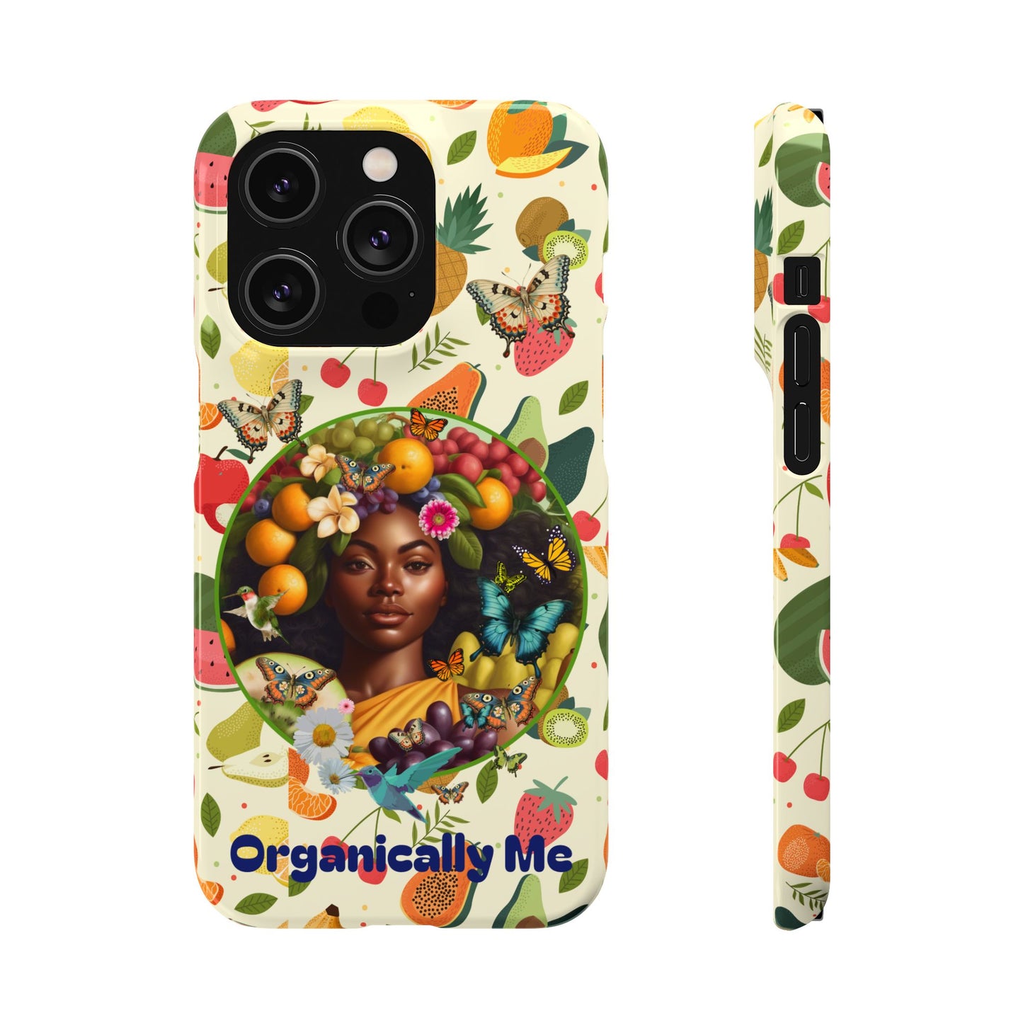 Organically Me Fruit & Veggie Queen Plant Garden Snap Phone Case with Black Woman, for iPhone and Android