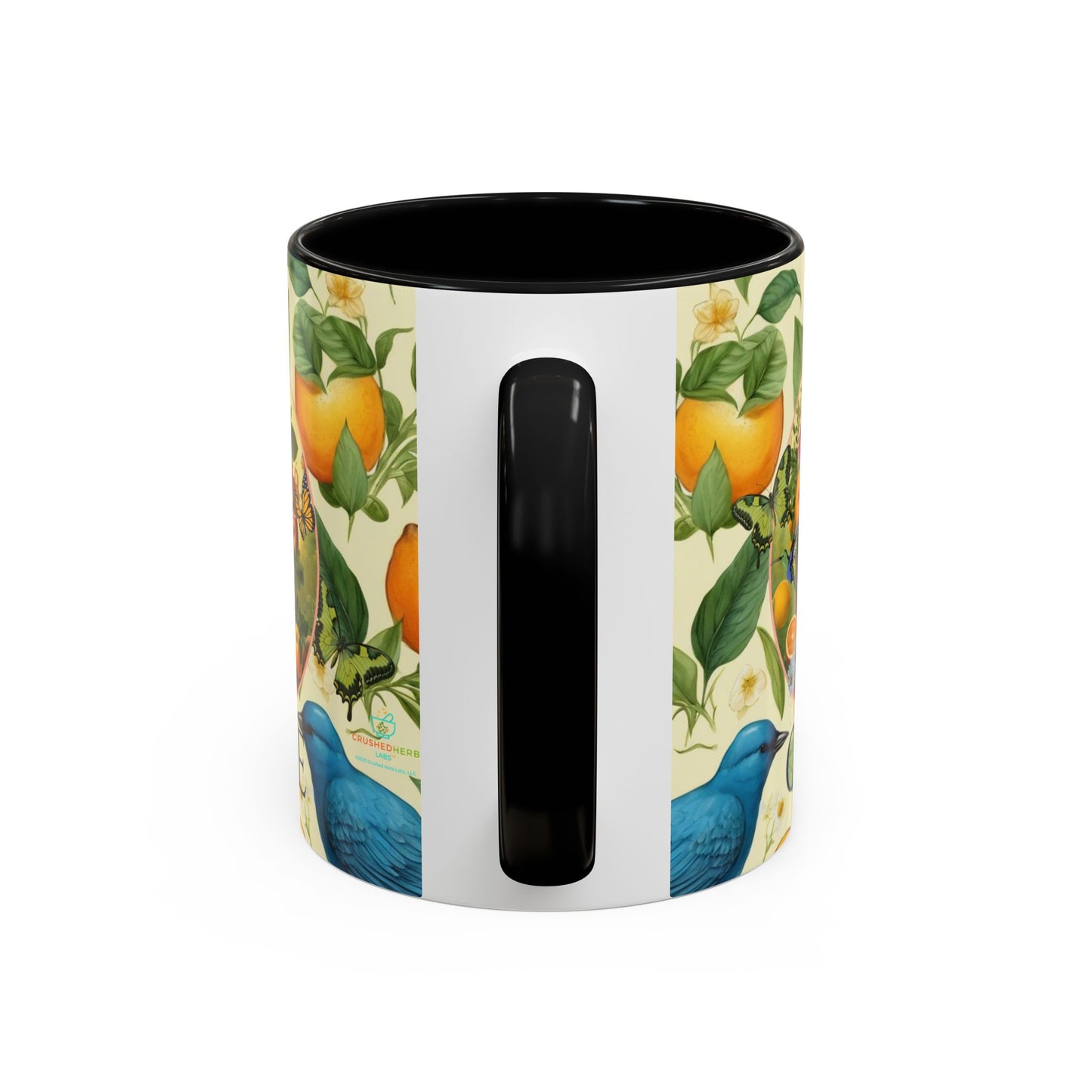 Organically Me A Lemon Bluebird Leda Plant Garden Vegan Ceramic Plant Mug with Black woman (11oz) 8 Color Combos