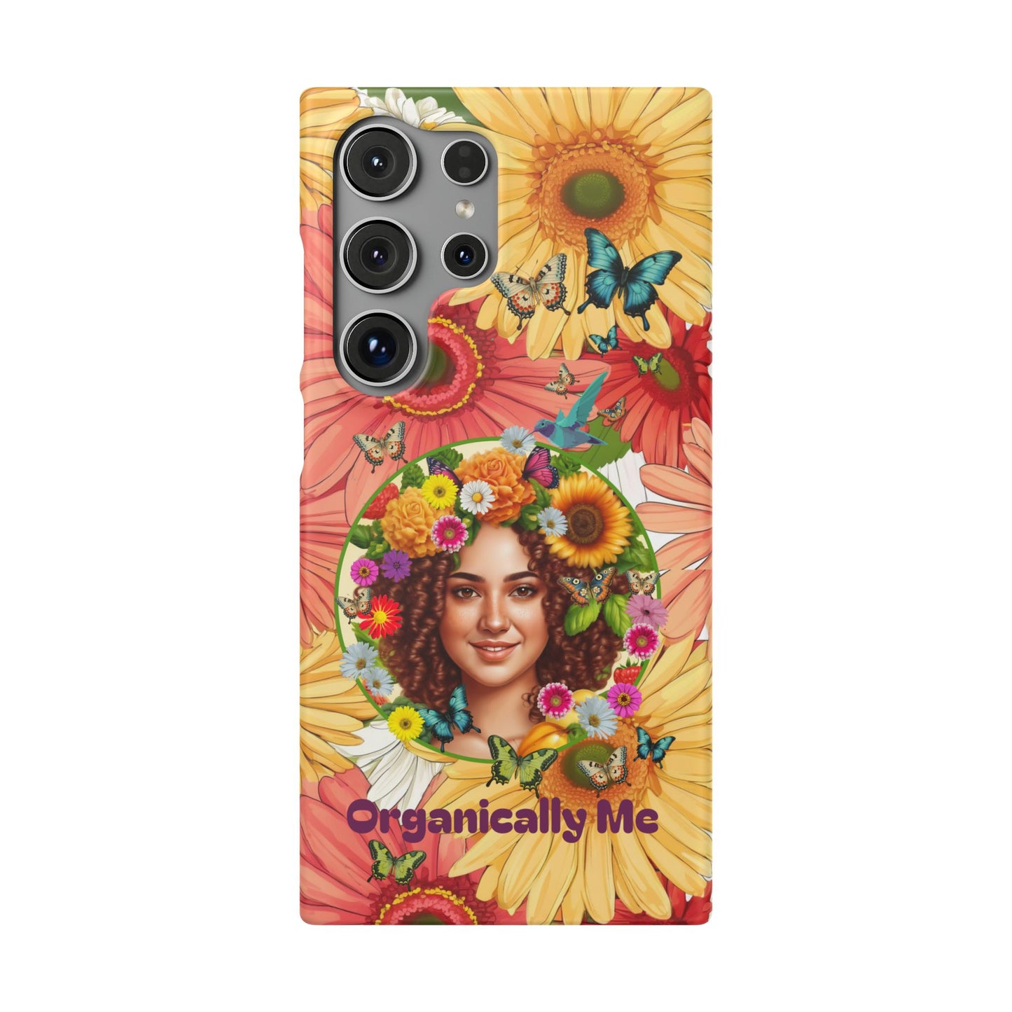 100% Organic Daisy Joy2 Plant Garden Snap Phone Case with Woman, for iPhone and Android
