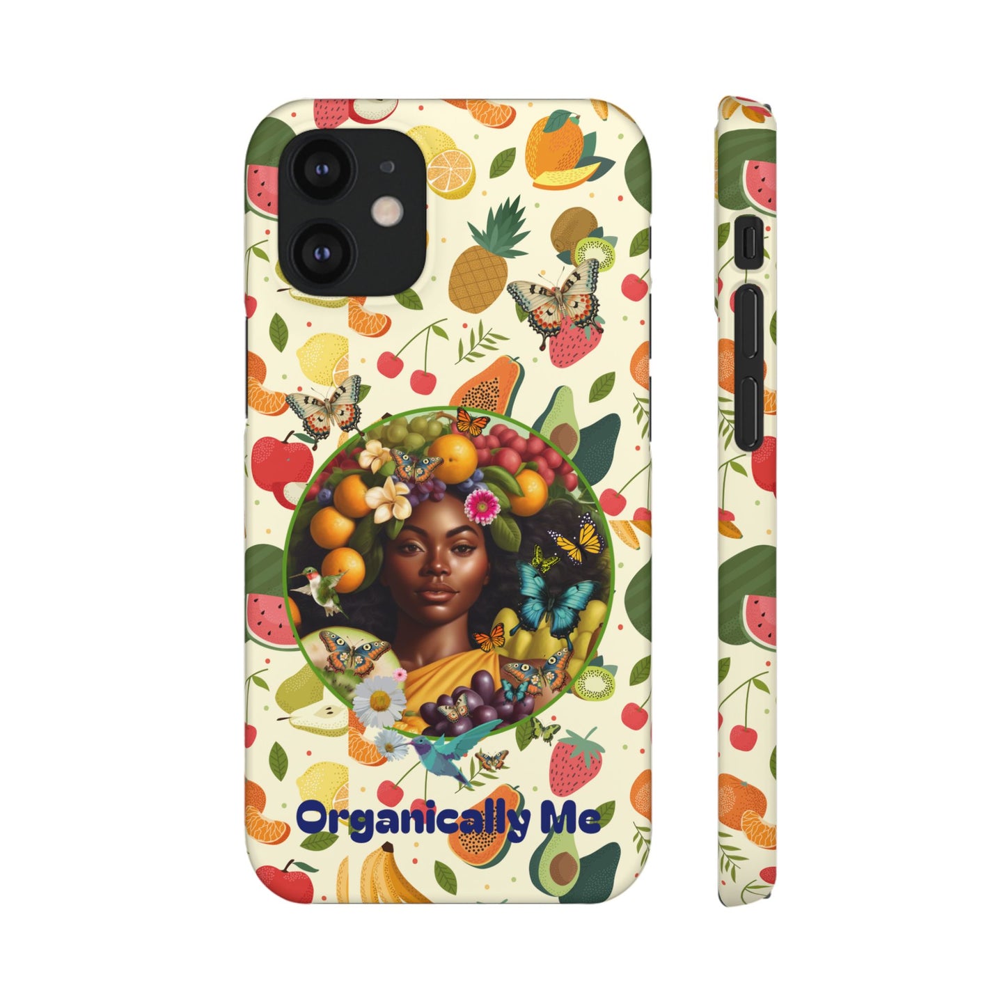 Organically Me Fruit & Veggie Queen Plant Garden Snap Phone Case with Black Woman, for iPhone and Android