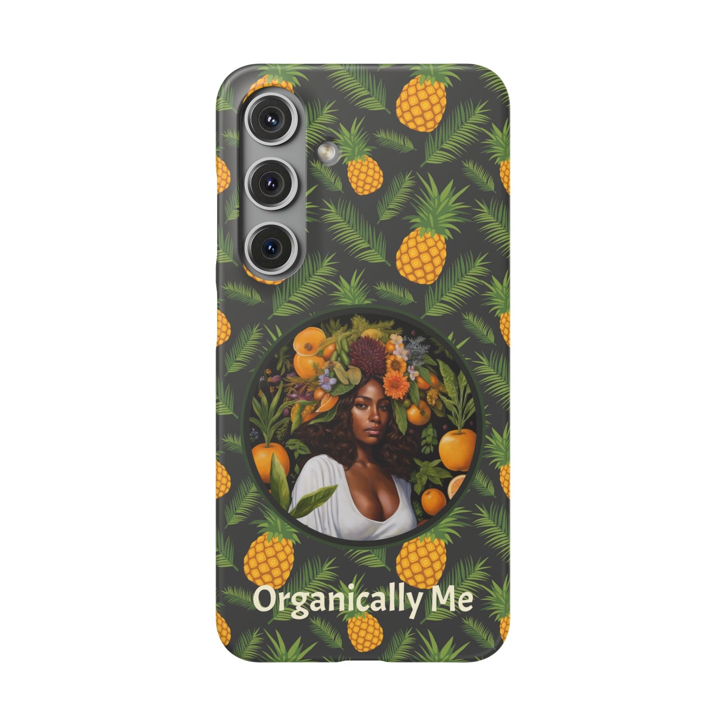 Organically Me A Pineapple Plant Garden Snap Case with Black Woman