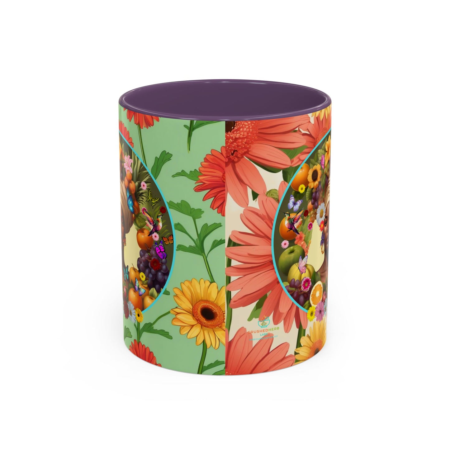 100% Organic Daisy Joy Plant Garden Vegan Ceramic Plant Mug, Black Woman Double Sided (11oz) 8 Color Combos