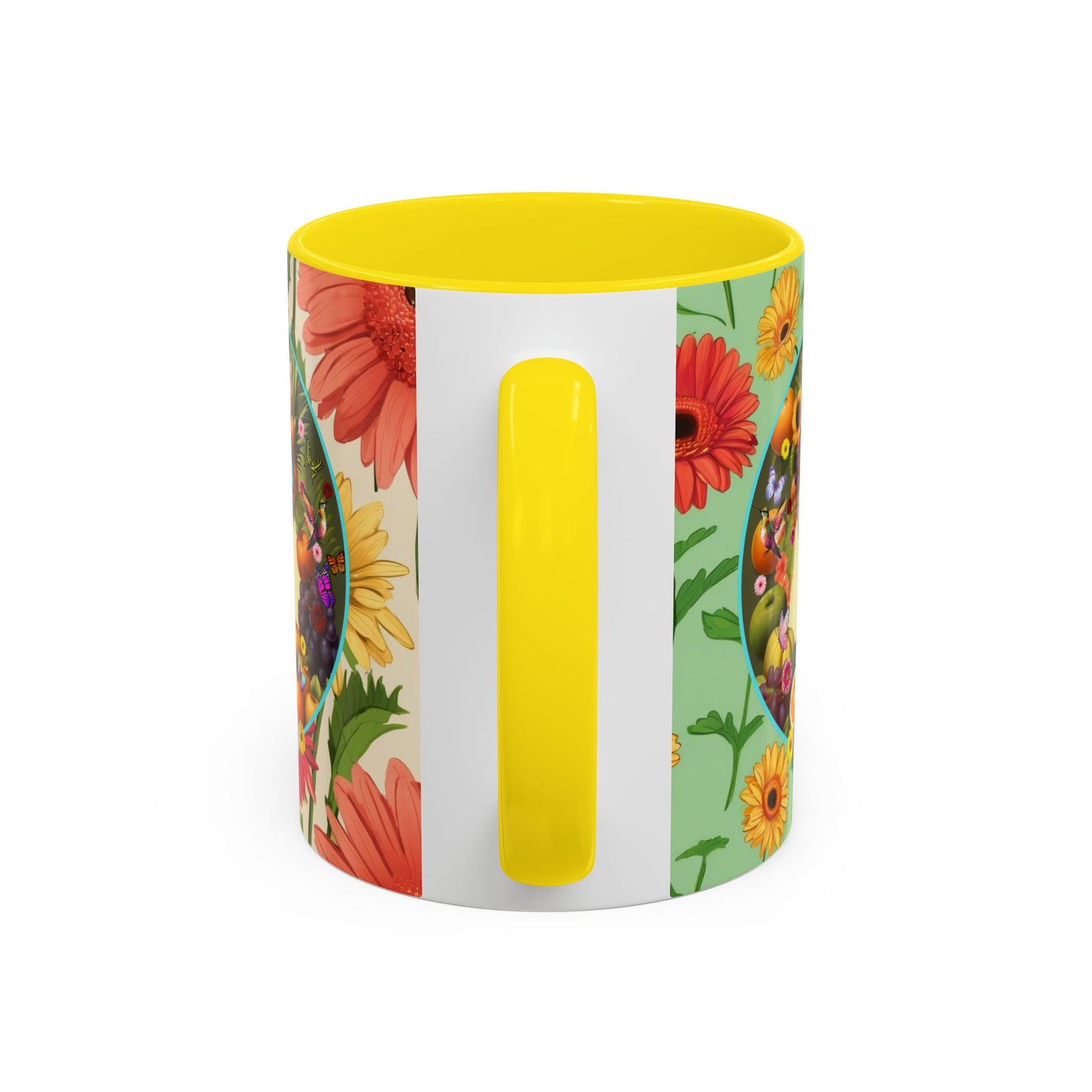 100% Organic Daisy Joy3 Plant Garden Vegan Ceramic Plant Mug, Black Woman Double Sided (11oz) 8 Color Combos