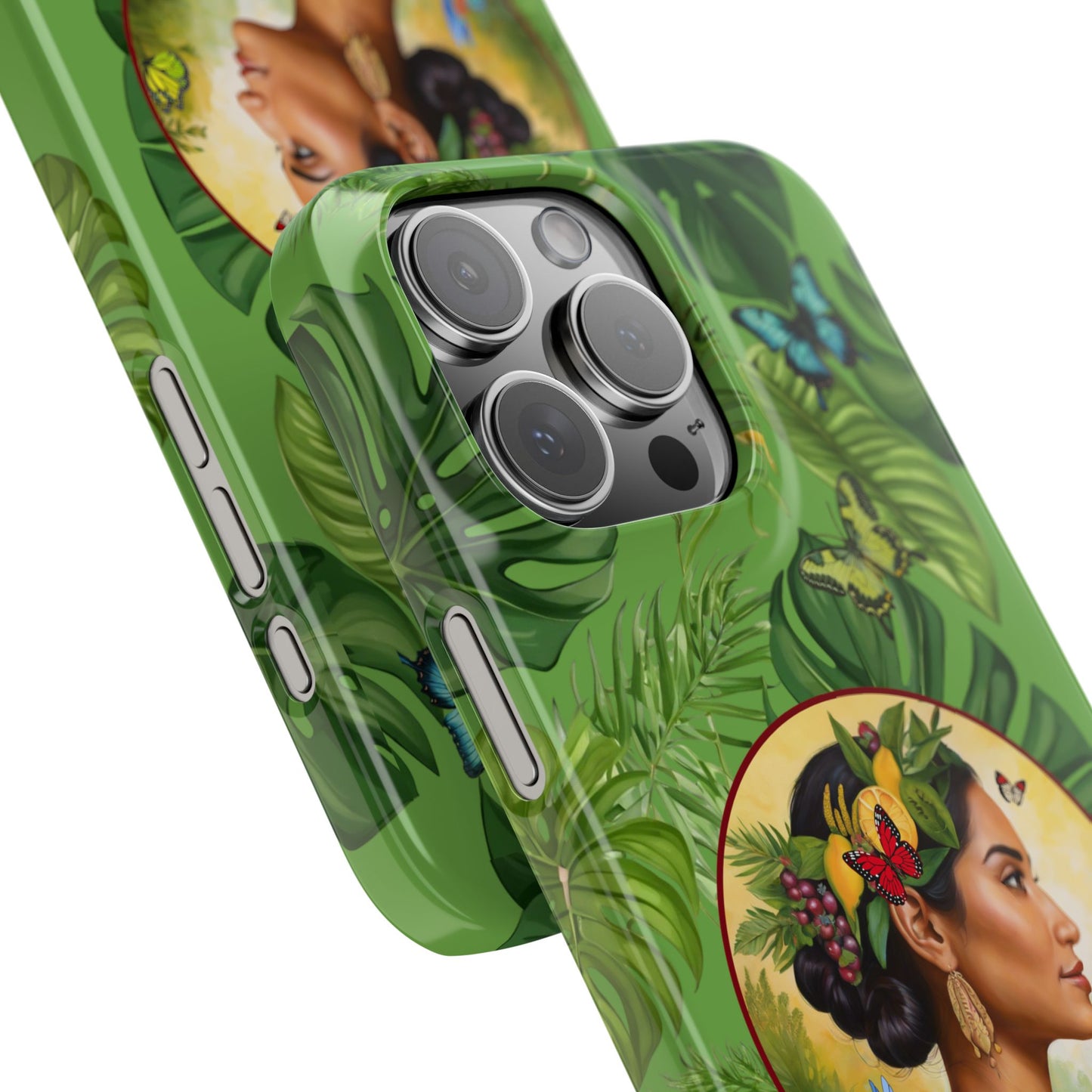Organically Me A Monstera Butterfly Garden Snap Phone Case with Woman, Veggie Chic for Androids and iPhone models