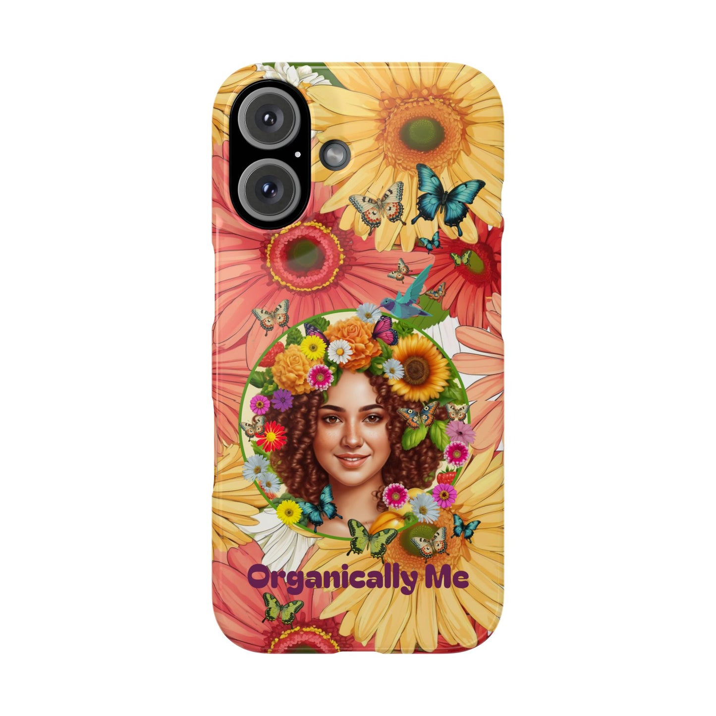 100% Organic Daisy Joy2 Plant Garden Snap Phone Case with Woman, for iPhone and Android