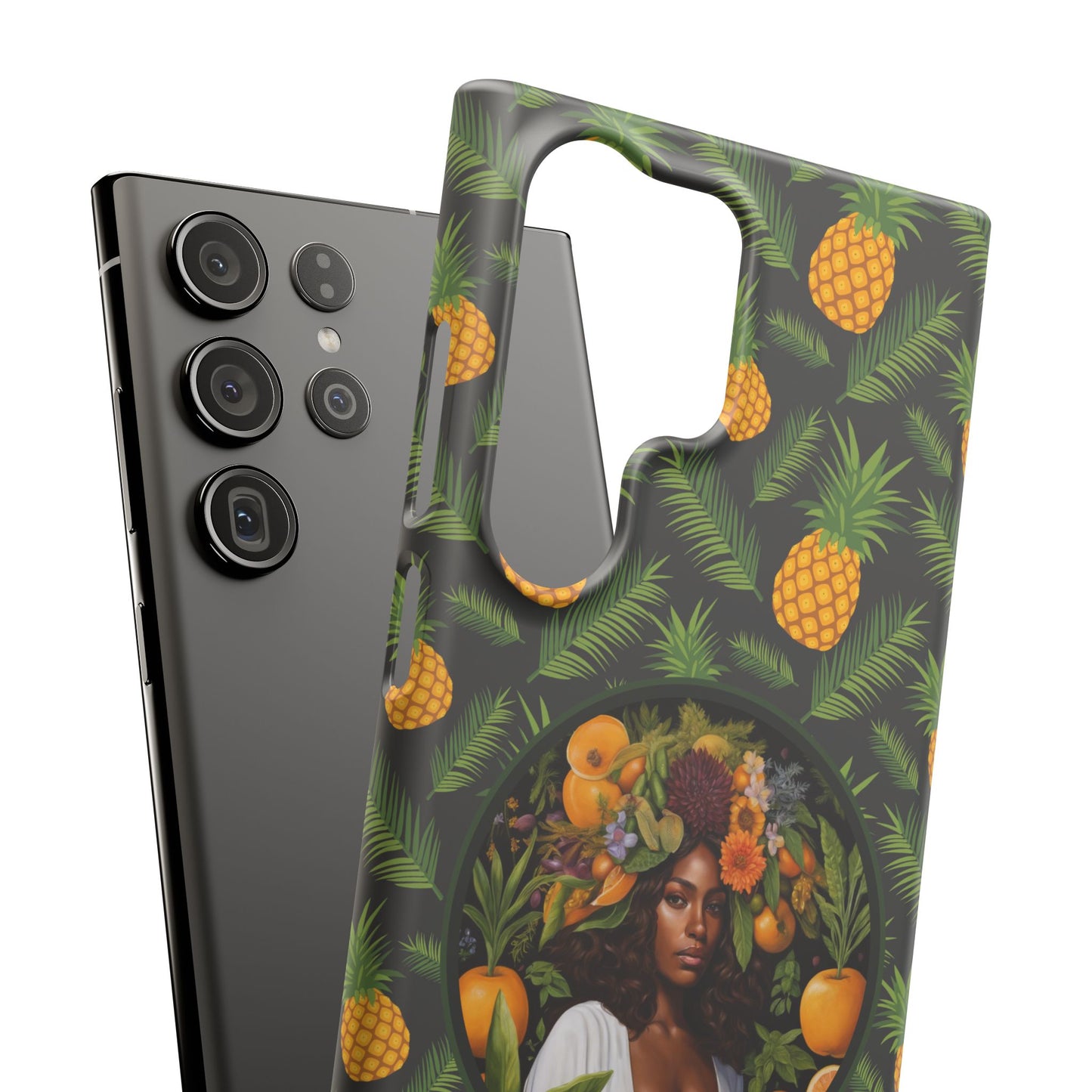 Organically Me A Pineapple Plant Garden Snap Case with Black Woman