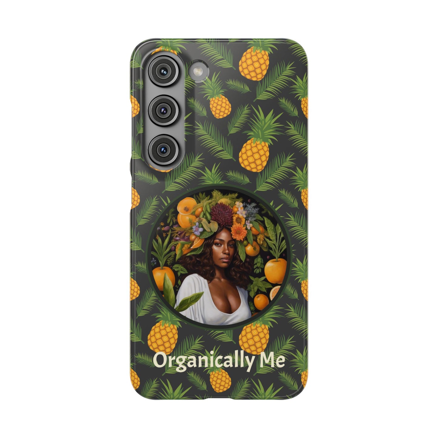 Organically Me A Pineapple Plant Garden Snap Case with Black Woman