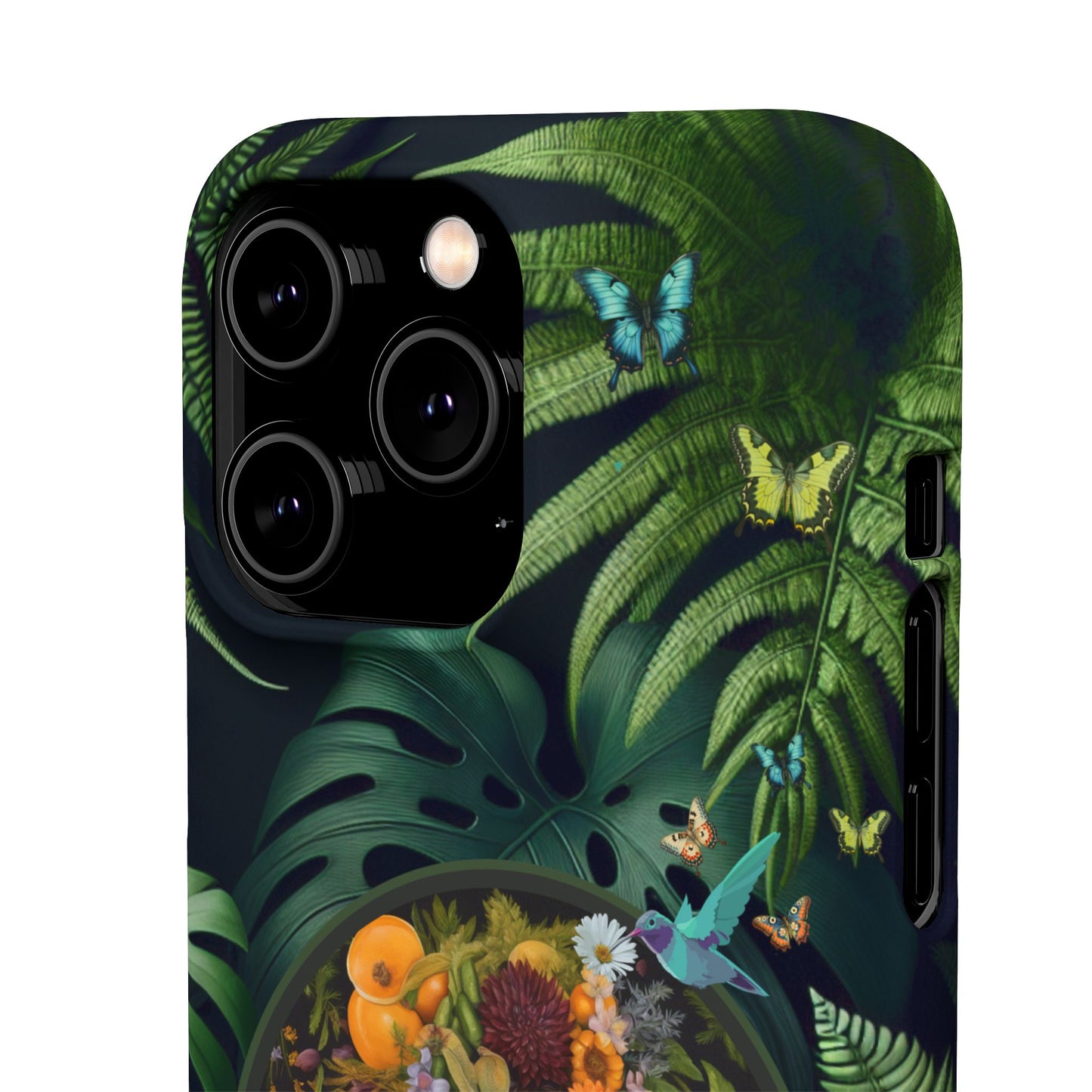 100% Organic A Fern Monstera Plant Garden Snap Phone Case with Black Woman, for iPhone and Android Models