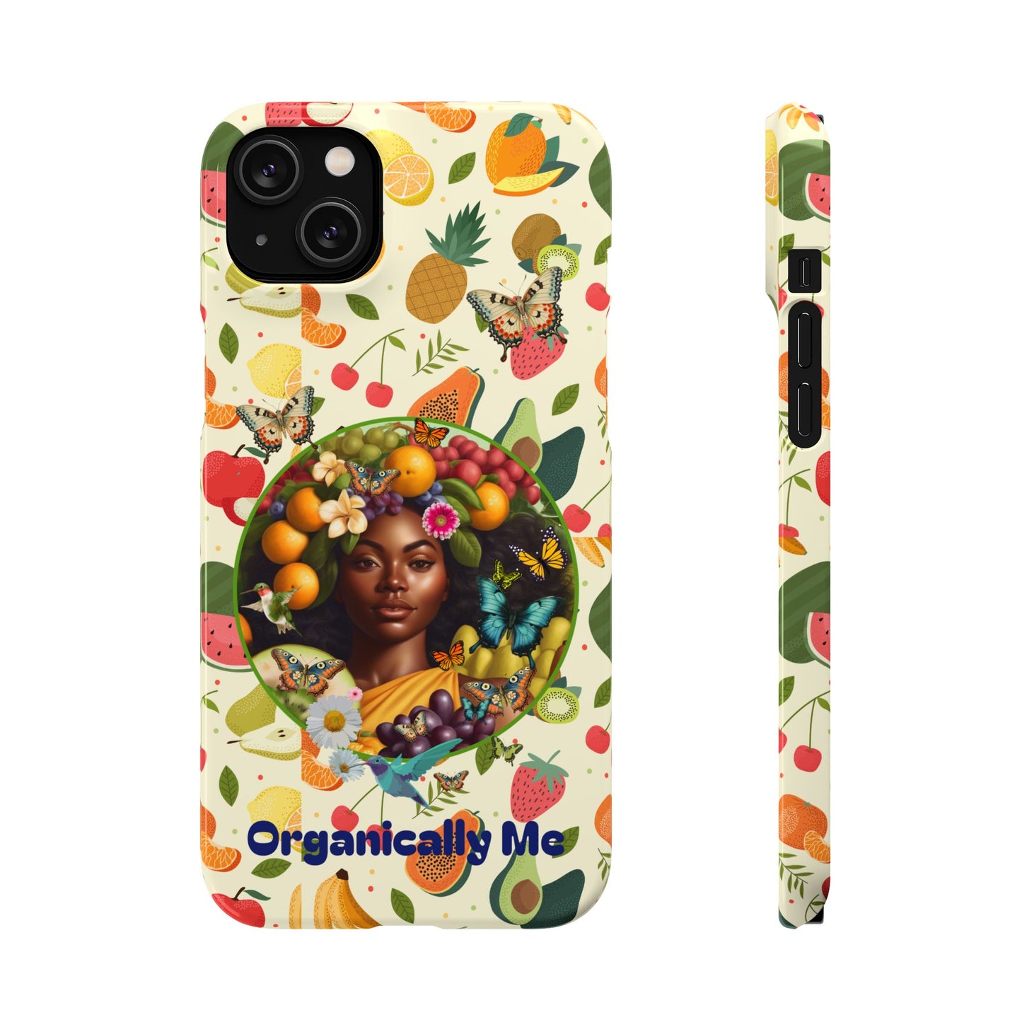 Organically Me Fruit & Veggie Queen Plant Garden Snap Phone Case with Black Woman, for iPhone and Android